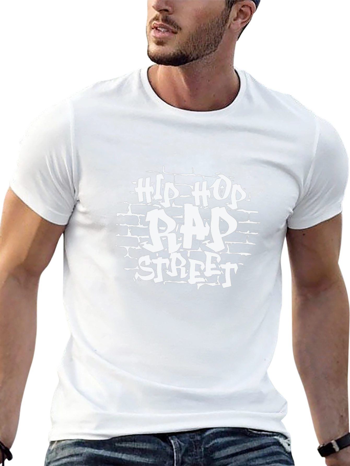 Hip Hop Rap Street Graphic Black T-Shirt