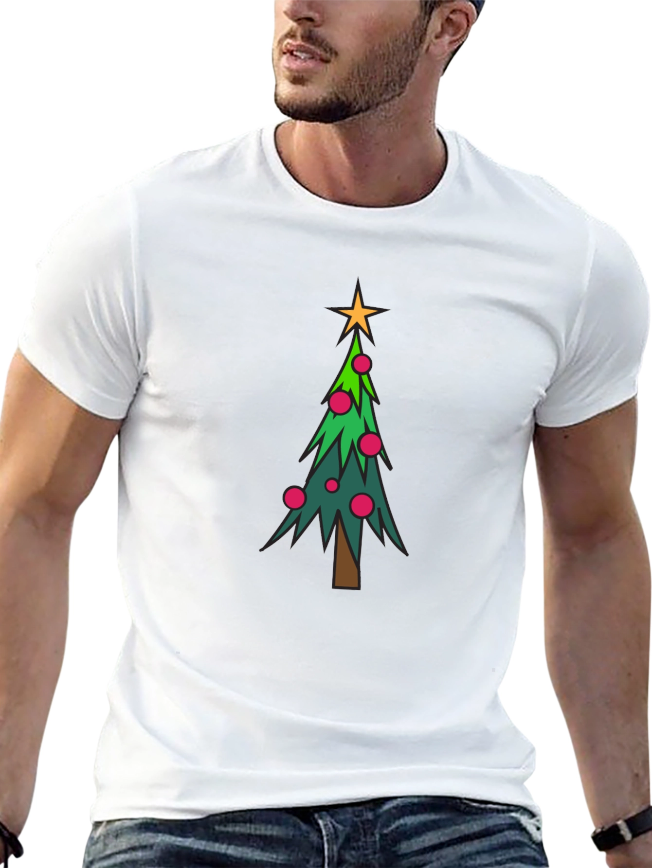 Festive Christmas Tree Graphic Tee