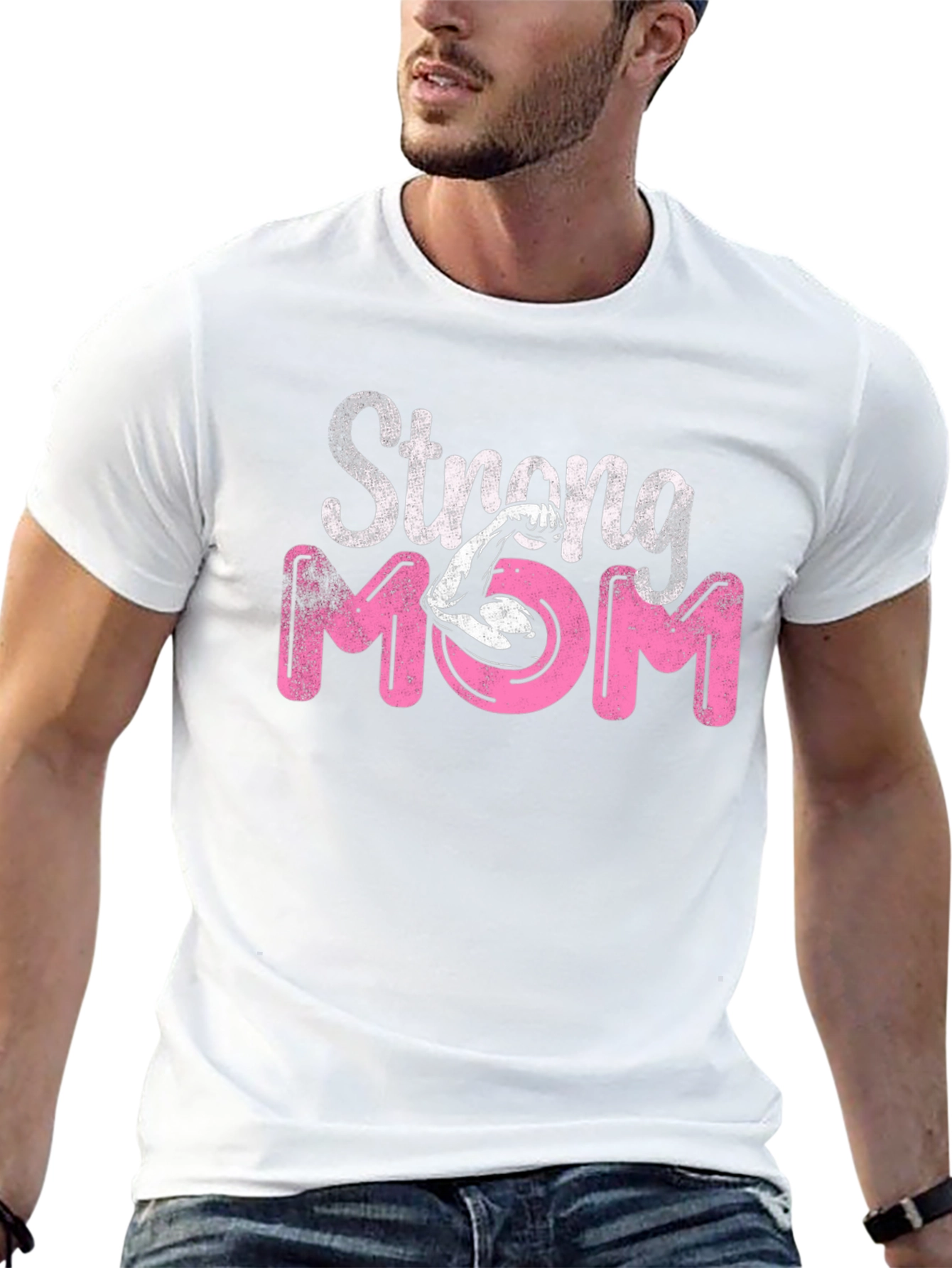 Strong Mom Graphic Tee - Black T-Shirt