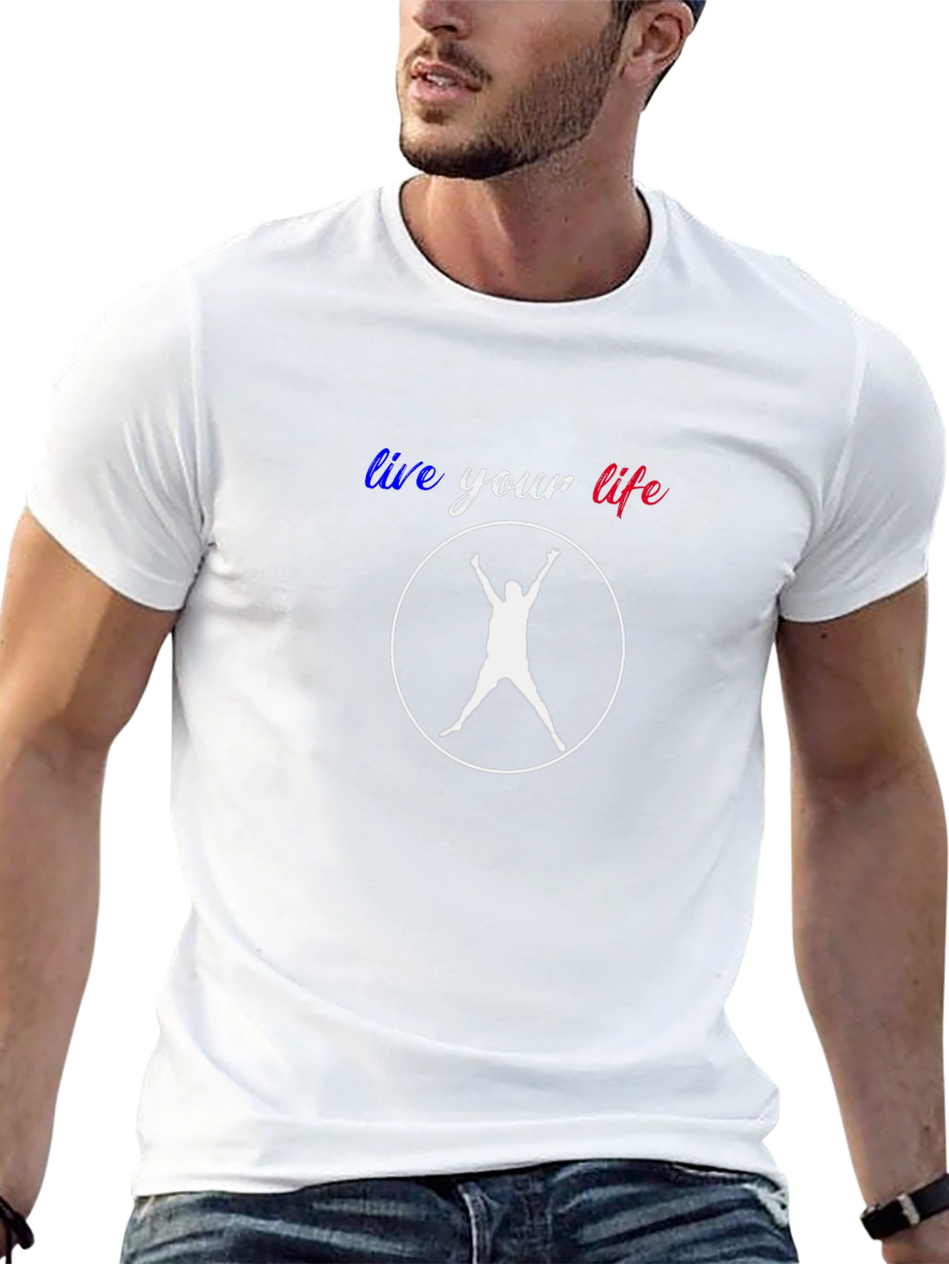 Live Your Life Graphic Tee - Black