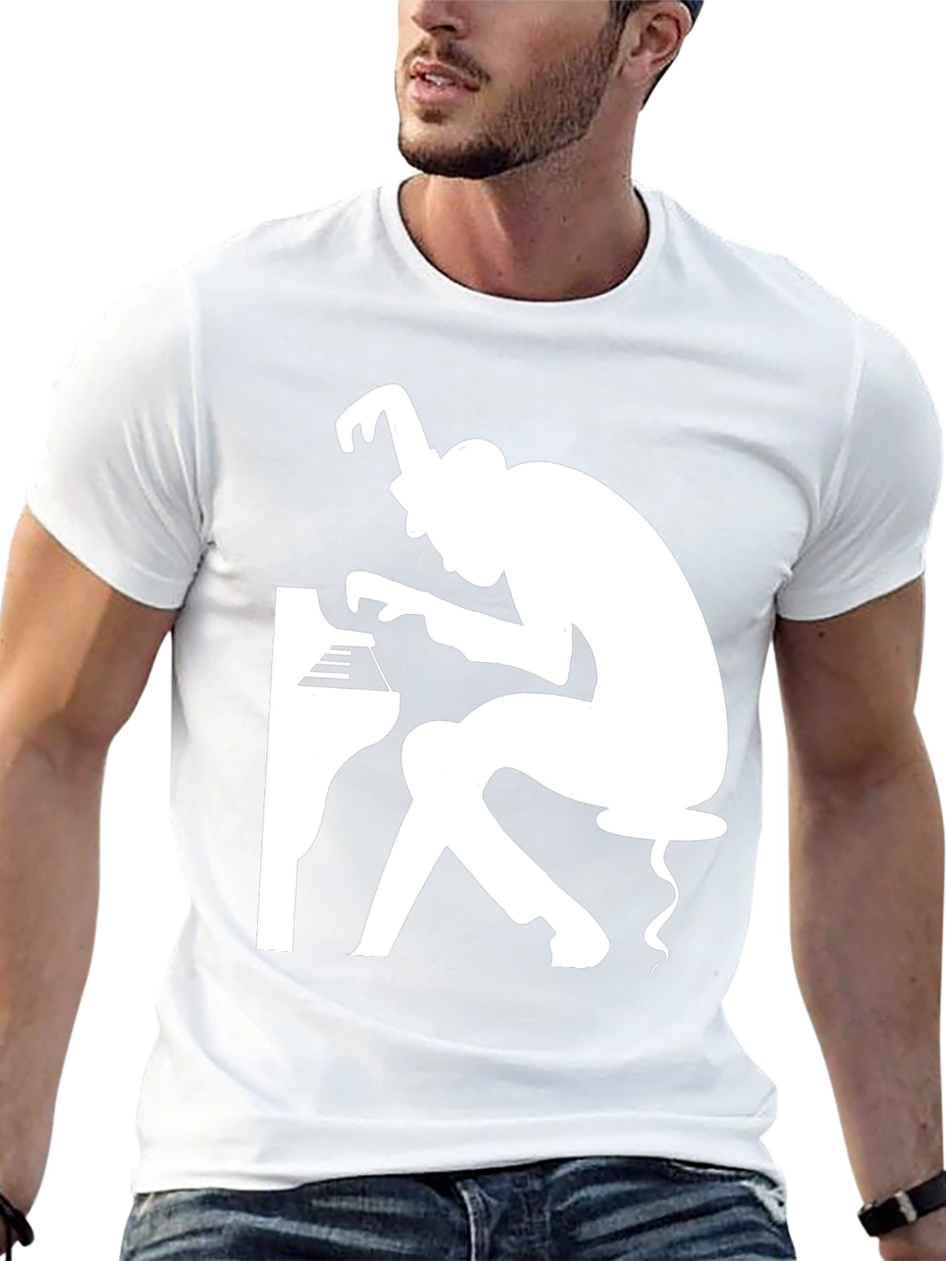 Jazz Pianist Graphic T-Shirt - Cool Music Tee