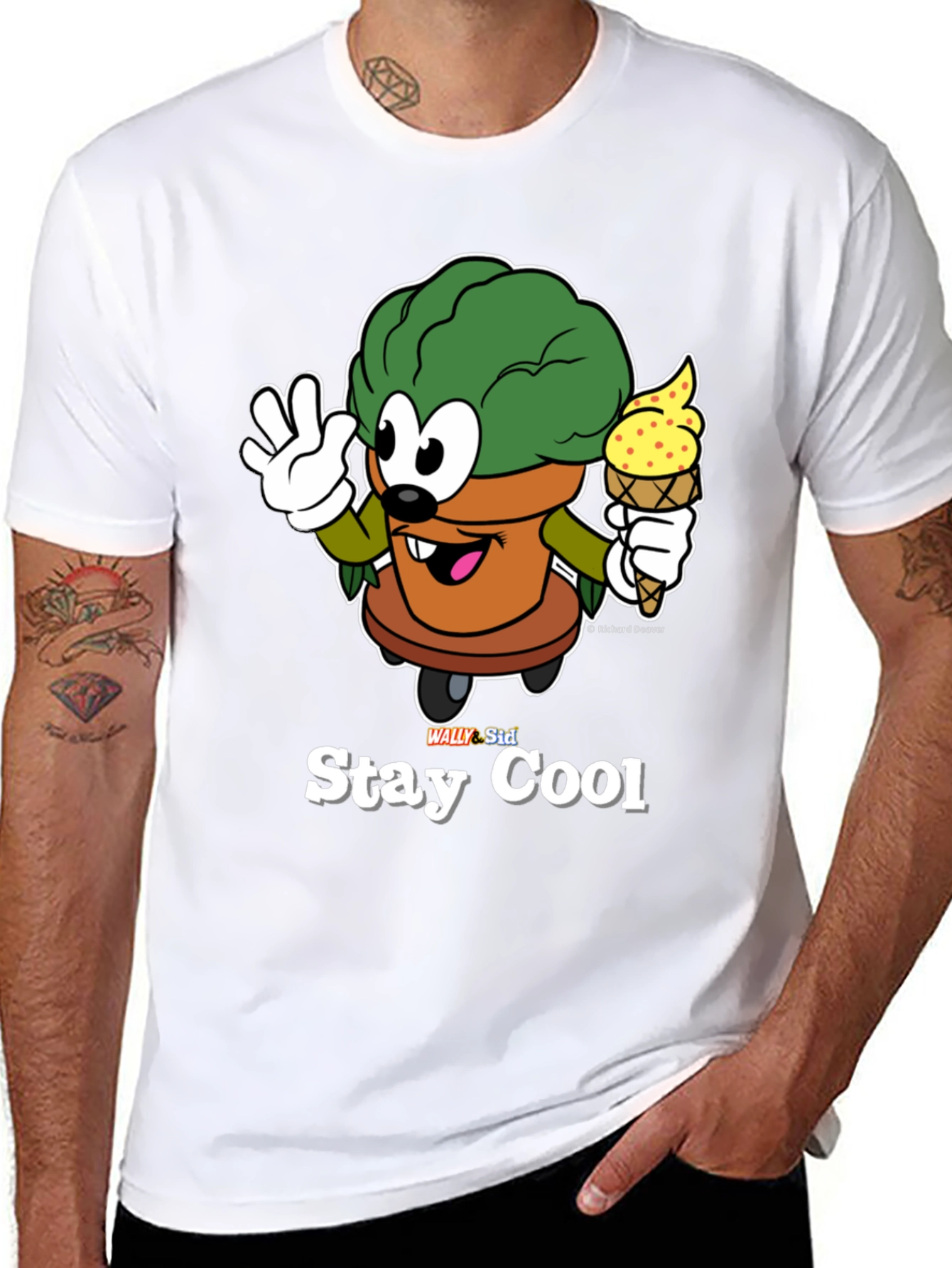Stay Cool Cartoon Graphic T-Shirt