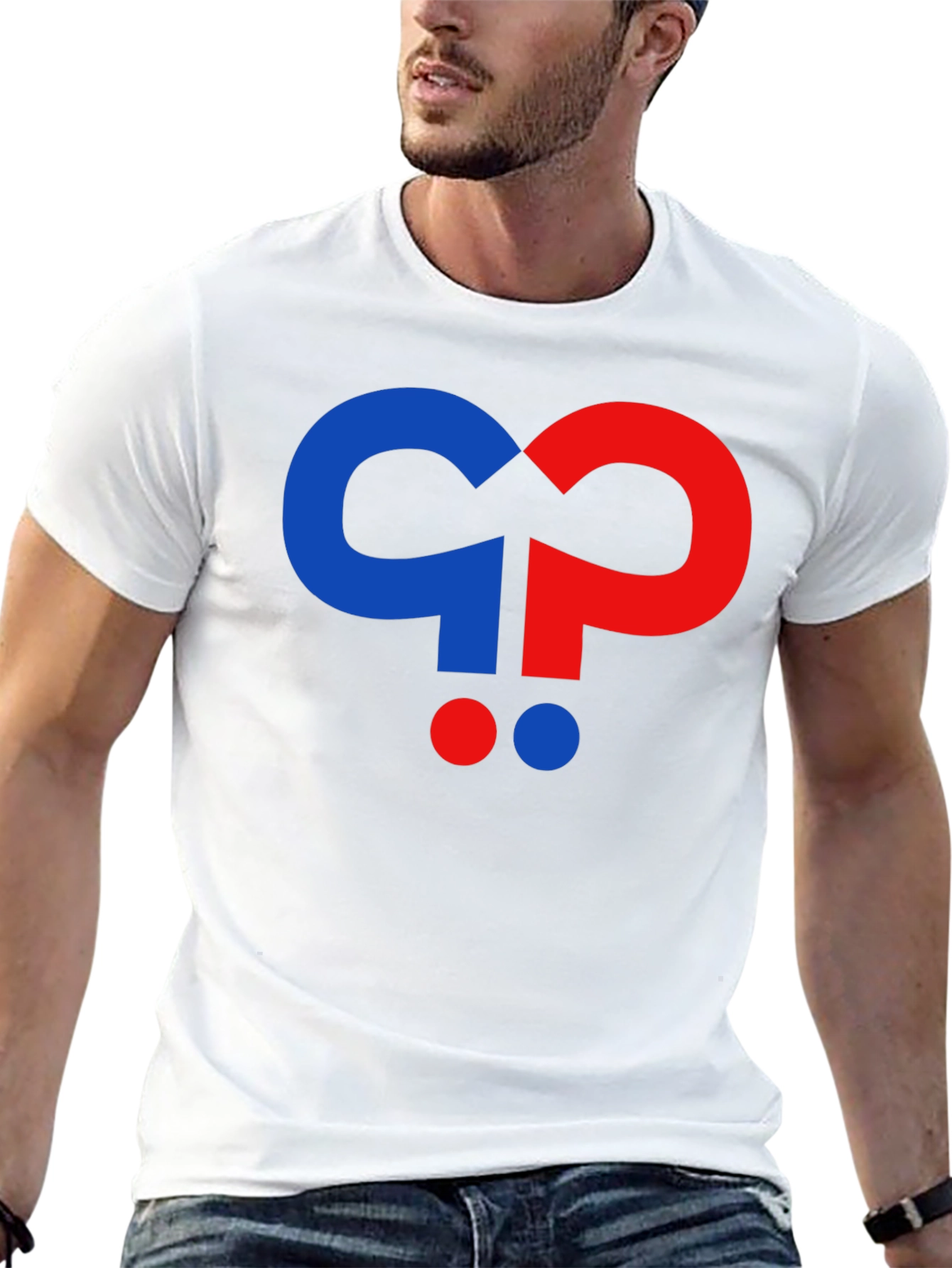 Question Mark Graphic Black T-Shirt