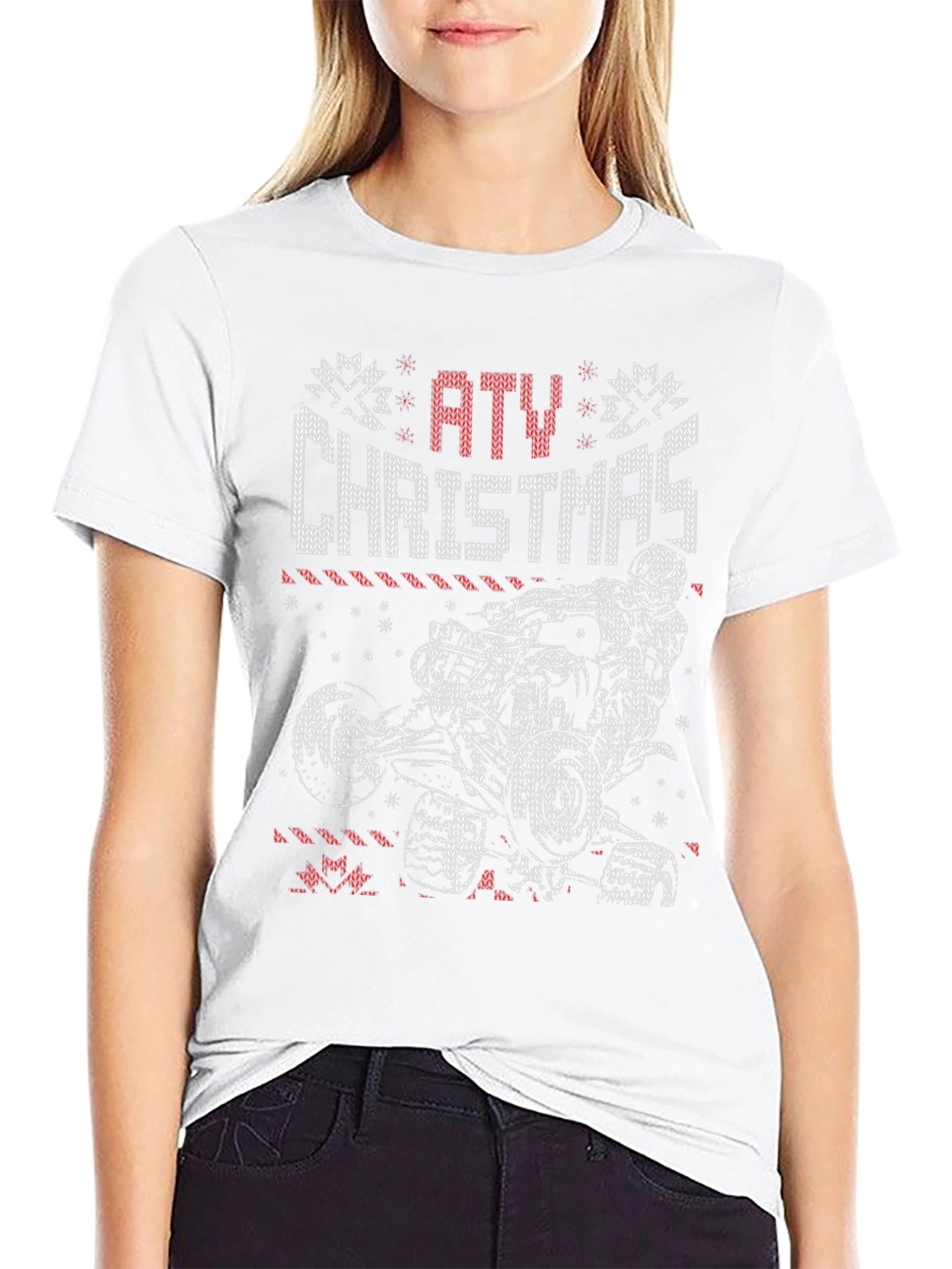 ATV Christmas Sweater T-Shirt - Black