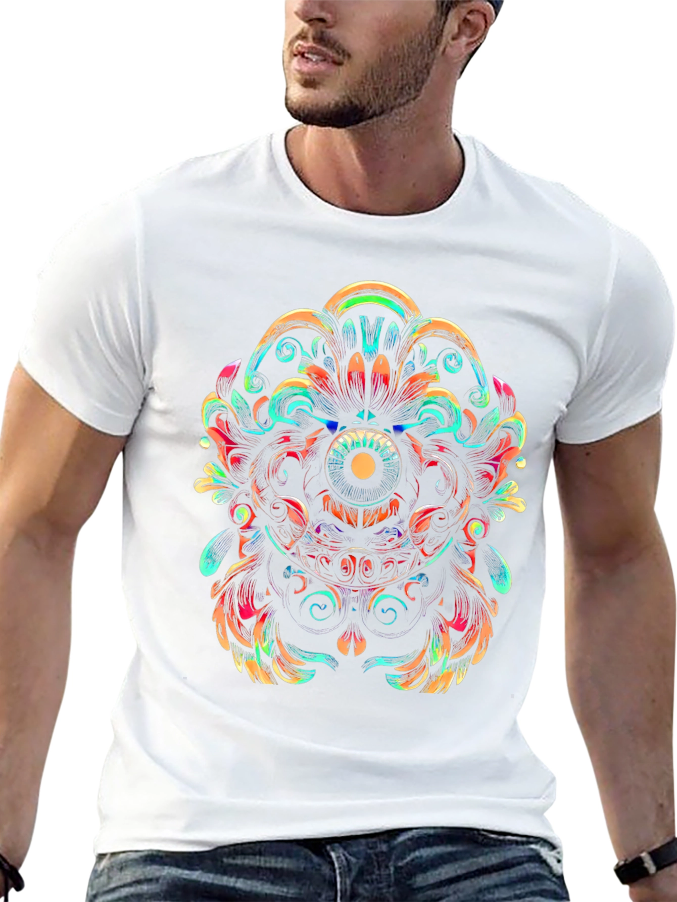 Eye Mandala Graphic Black T-Shirt