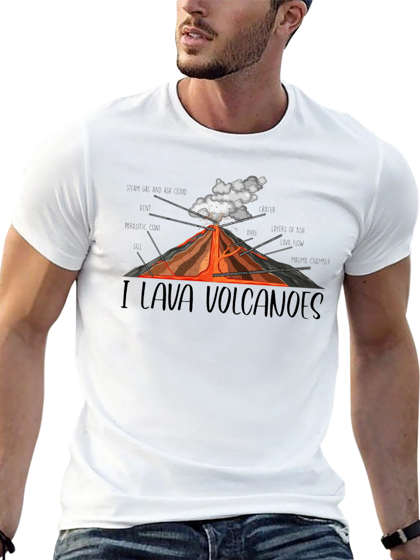 I Lava Volcanoes Graphic Tee - Black
