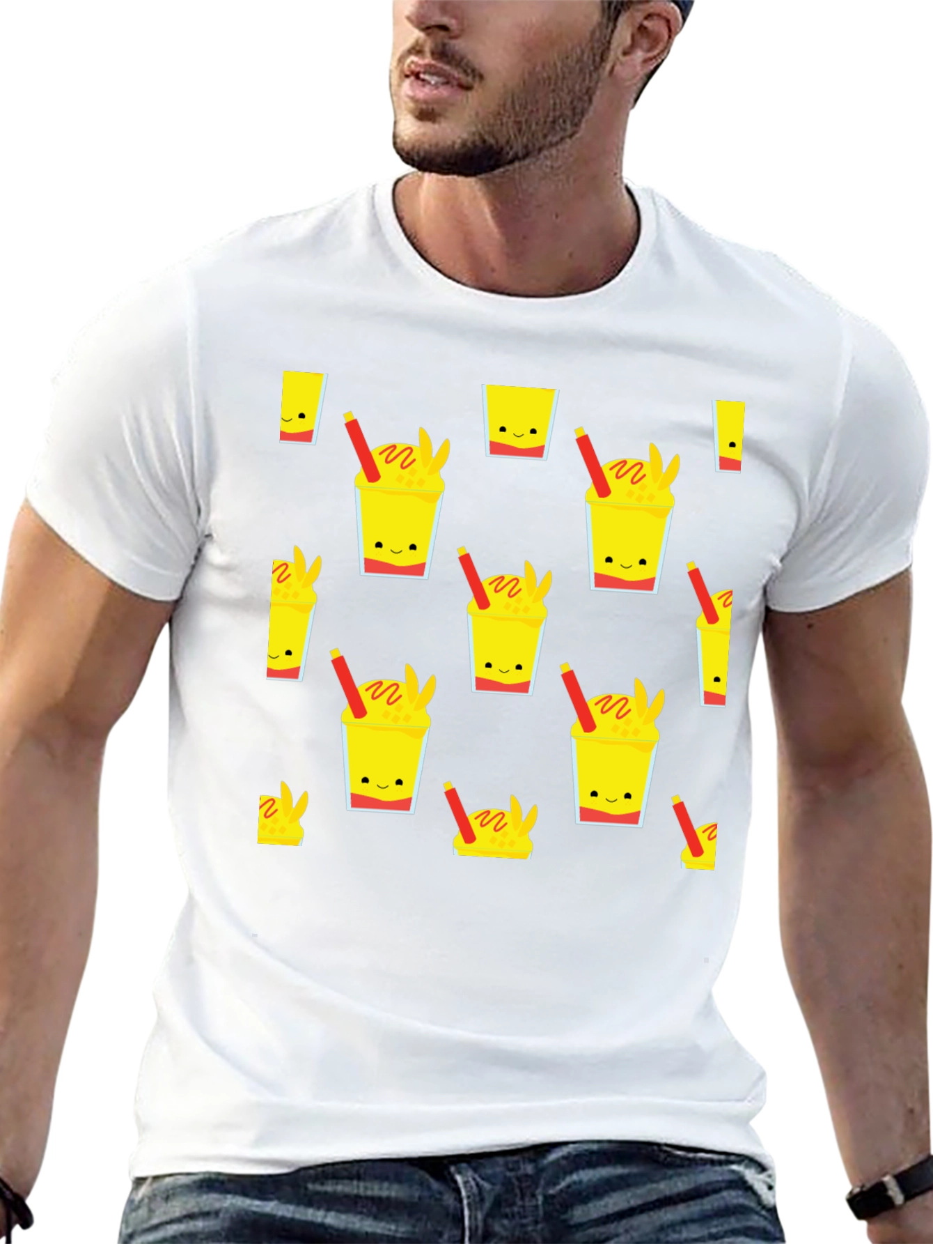 Novelty Drink Pattern T-Shirt