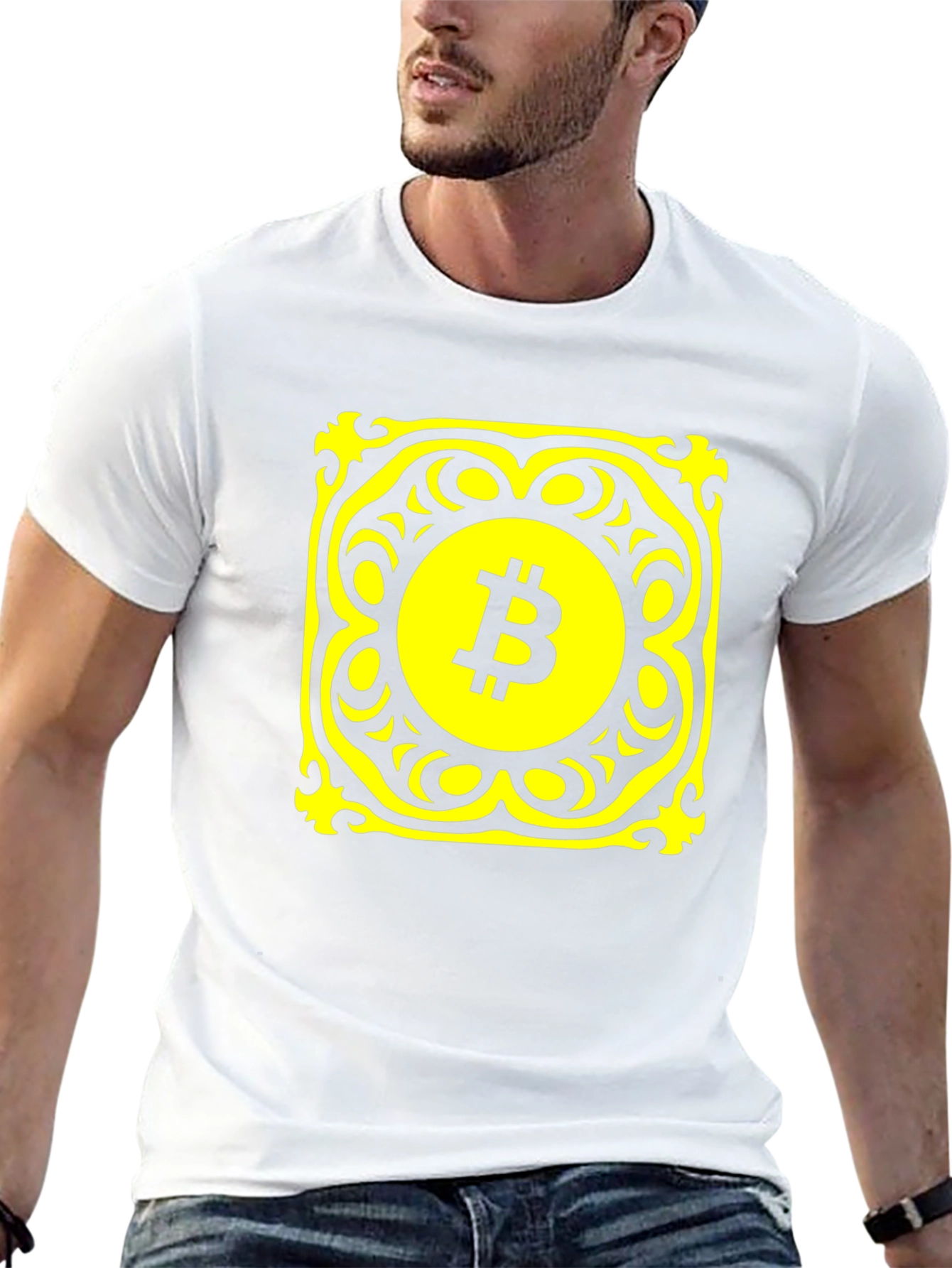 Bitcoin Graphic Tee - Black Cotton Blend