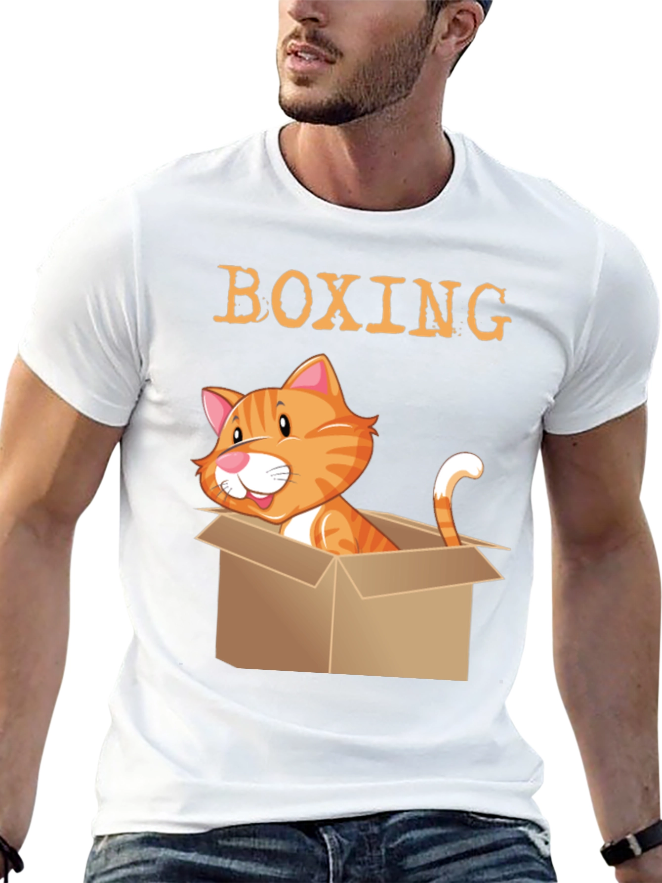 Boxing Cat T-Shirt - Novelty Kitten Tee