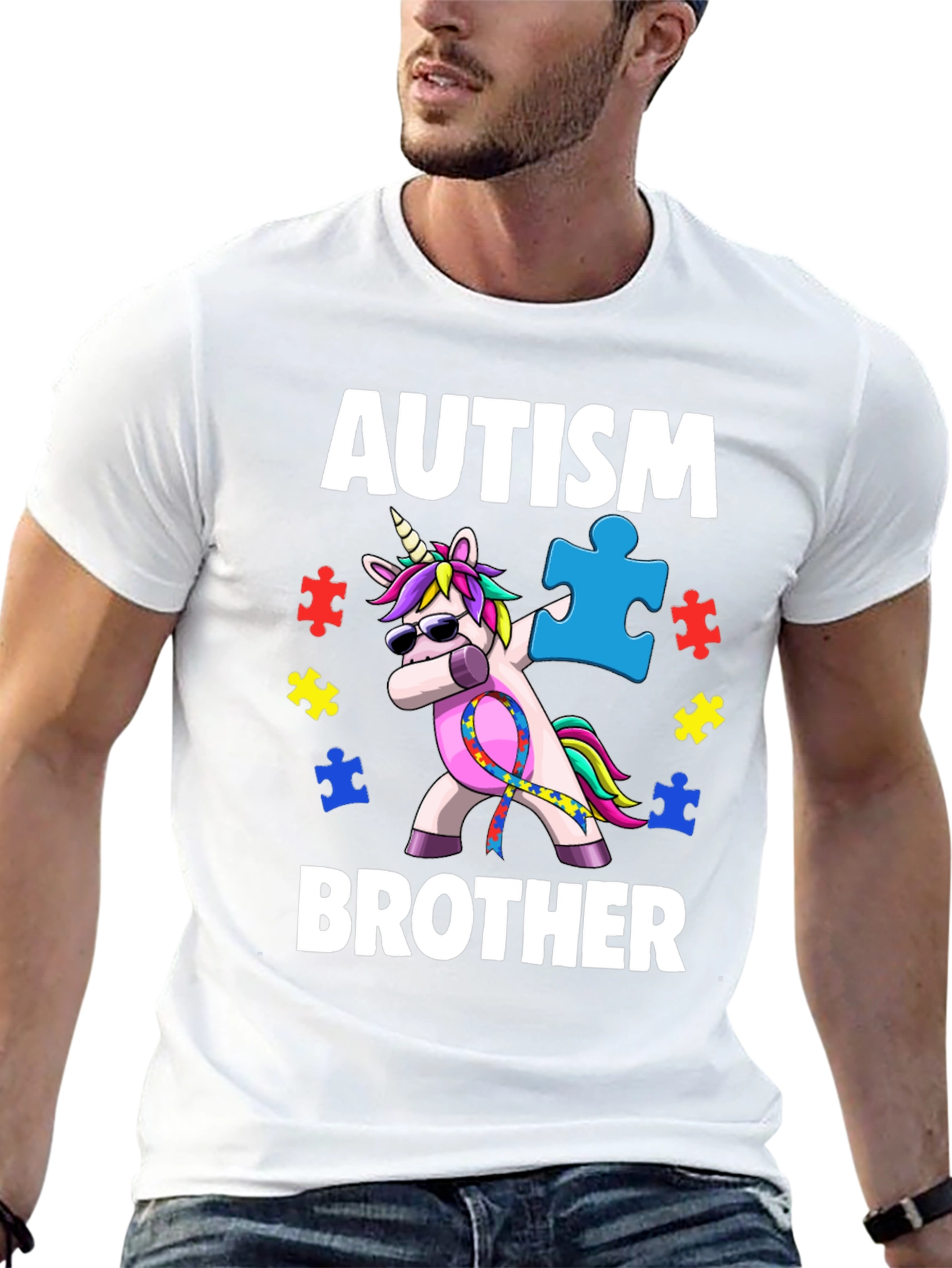 Autism Awareness Brother Unicorn T-Shirt