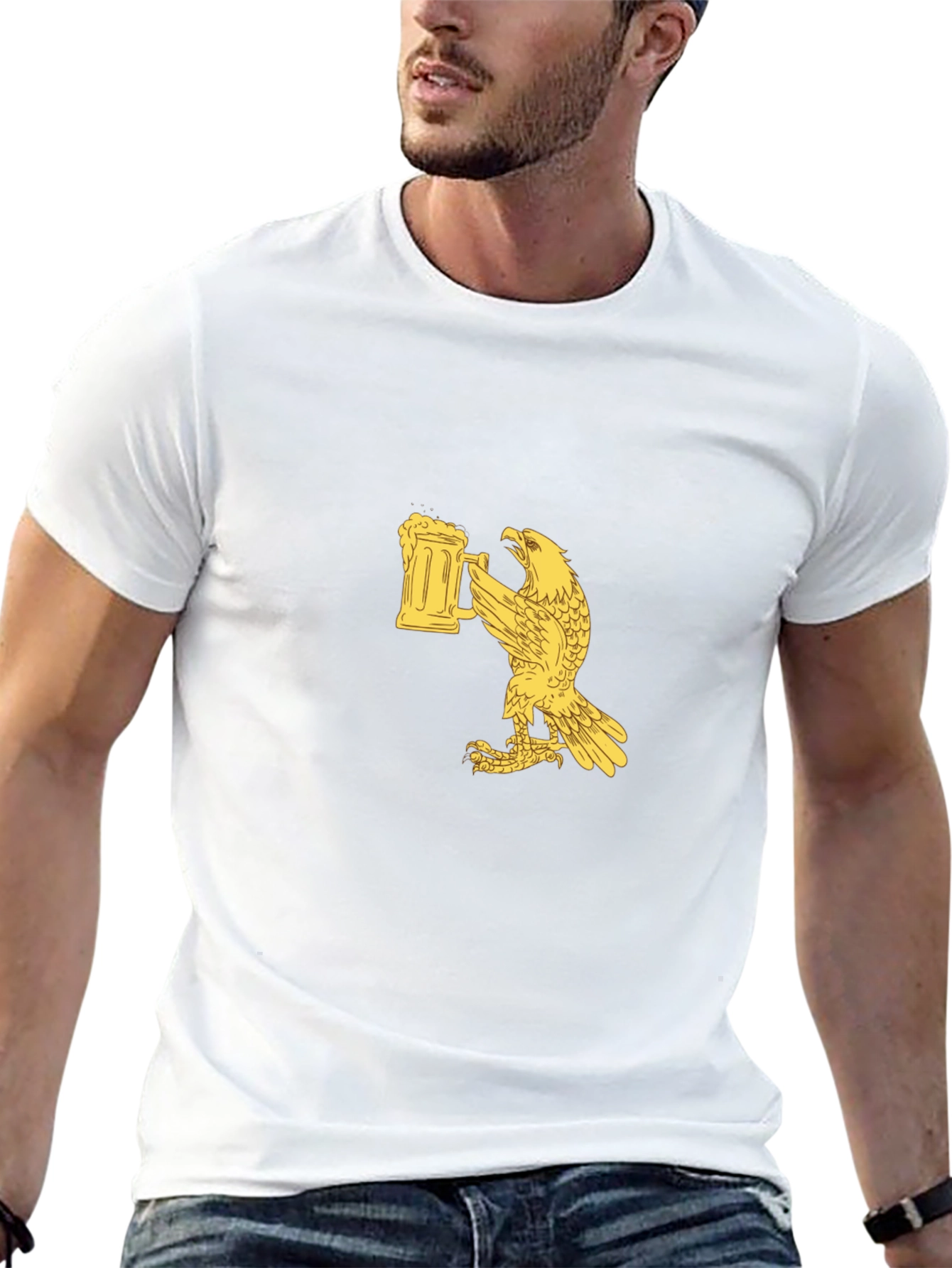 Eagle Beer Stein Graphic Tee - Black T-Shirt