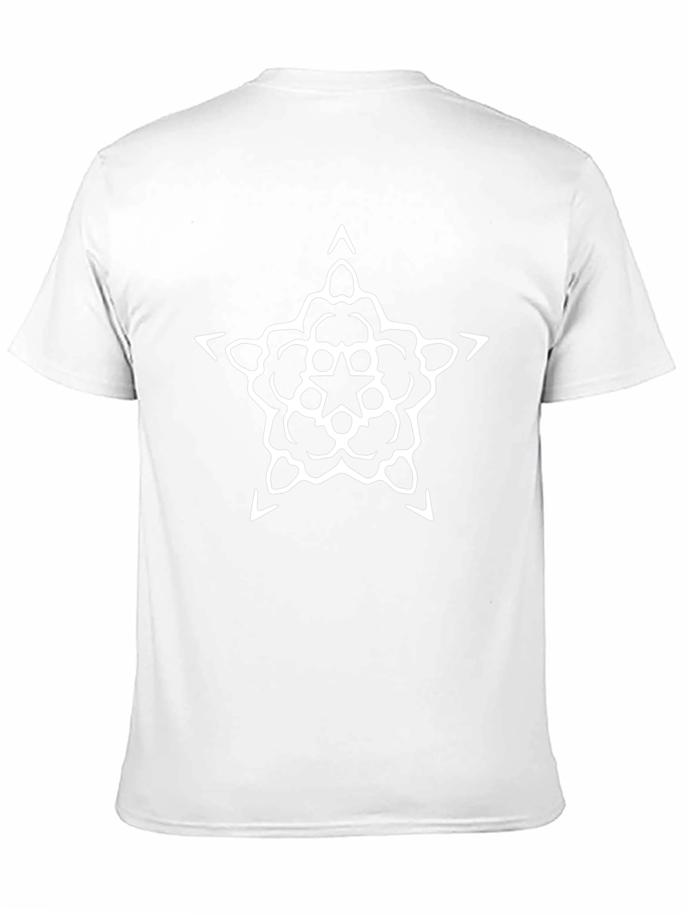 Unique Star Pattern Black T-Shirt