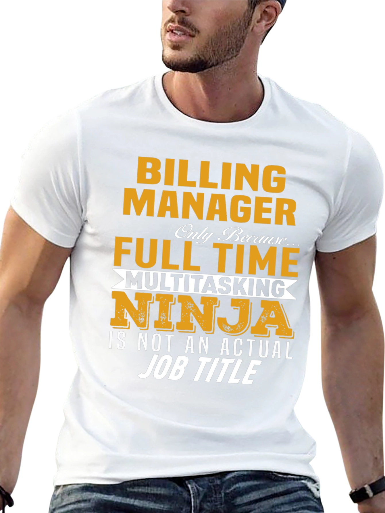 Billing Manager Full Time Ninja Funny T-Shirt