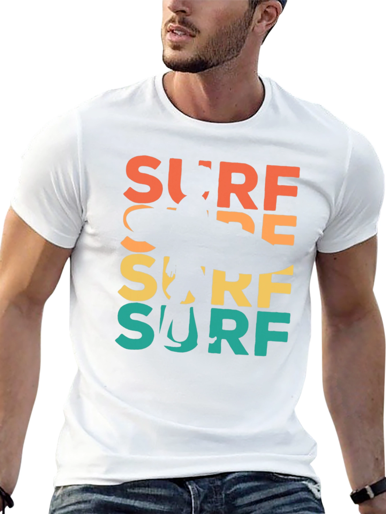 Retro Surf Graphic Tee - Classic Surfer Design