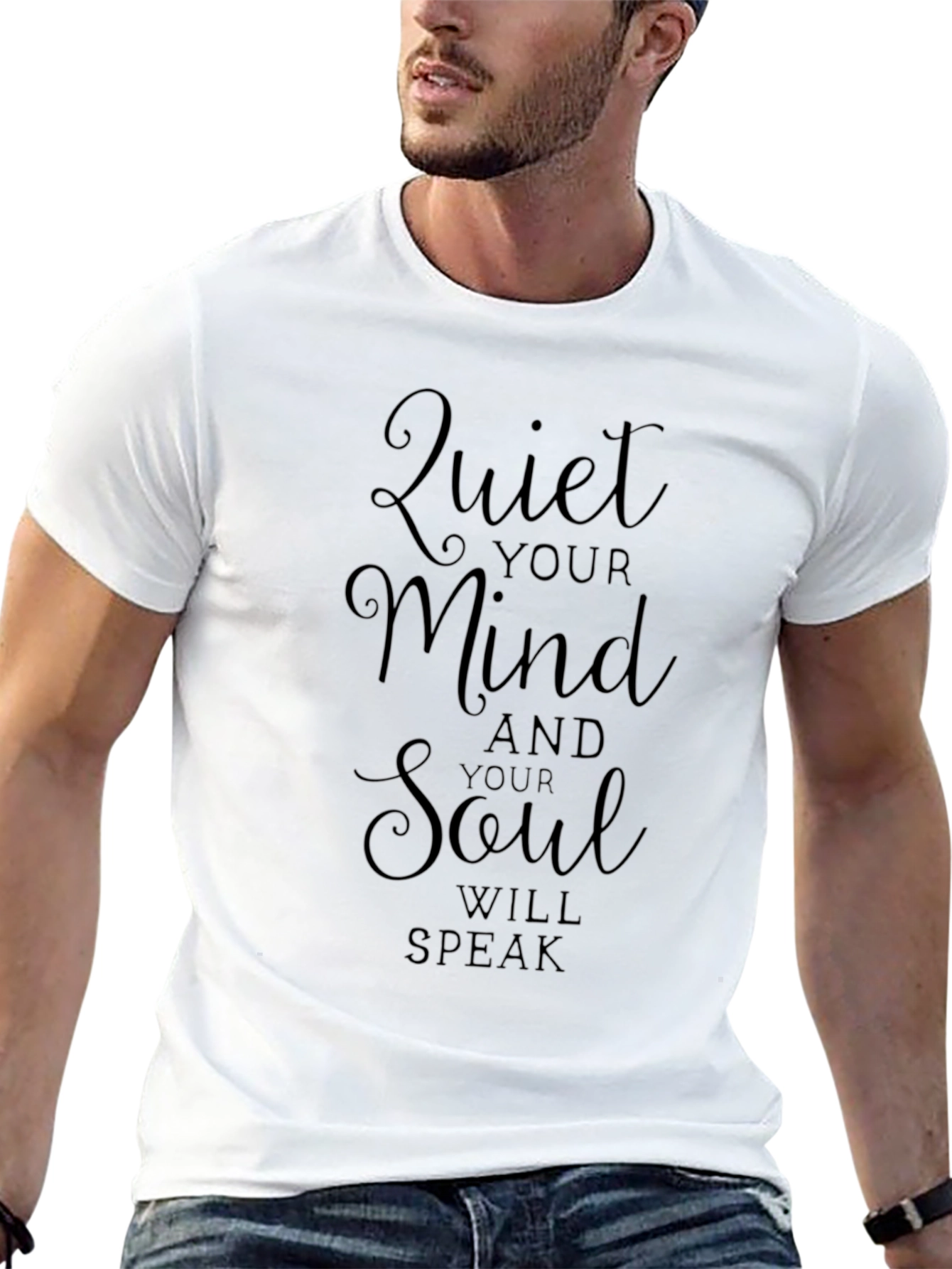 Quiet Your Mind Graphic T-Shirt - Black