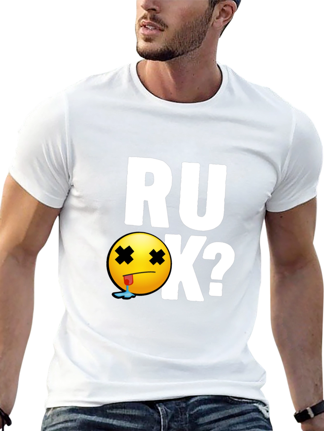 RU OK? Graphic T-Shirt - Black Cotton Tee