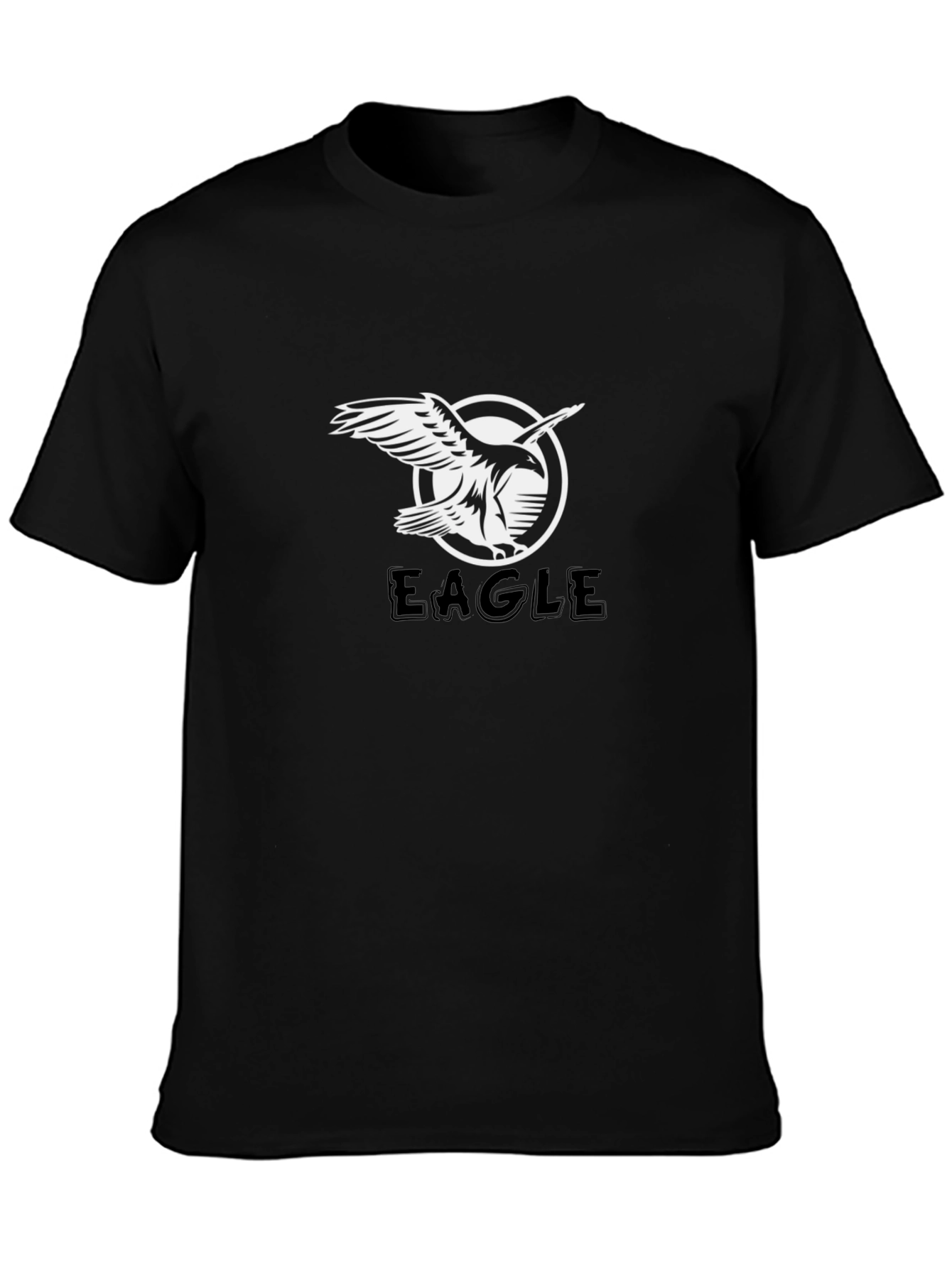 Mens Black Eagle Graphic Tee - Cool Casual Style