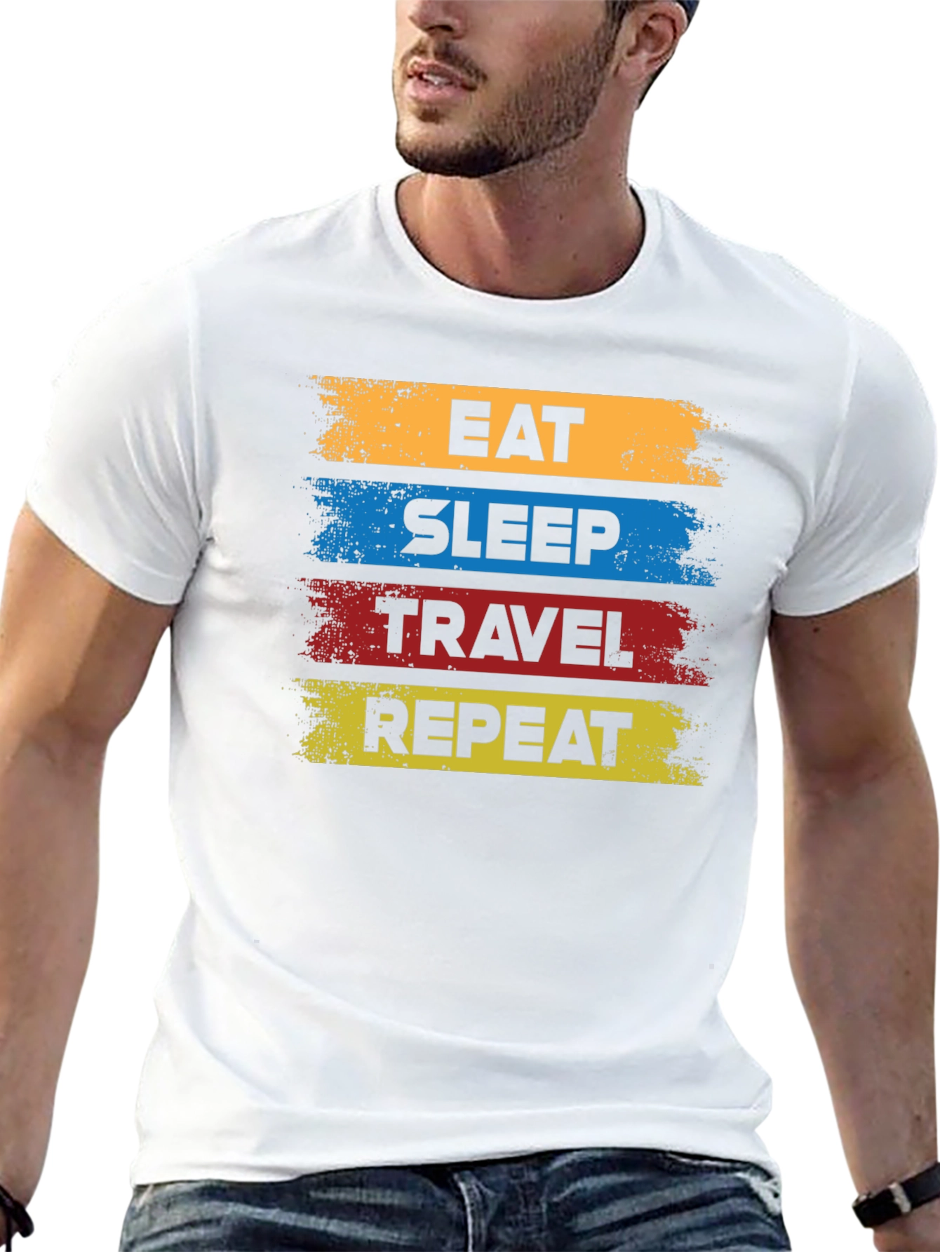 Eat Sleep Travel Repeat T-Shirt - Adventure Ready