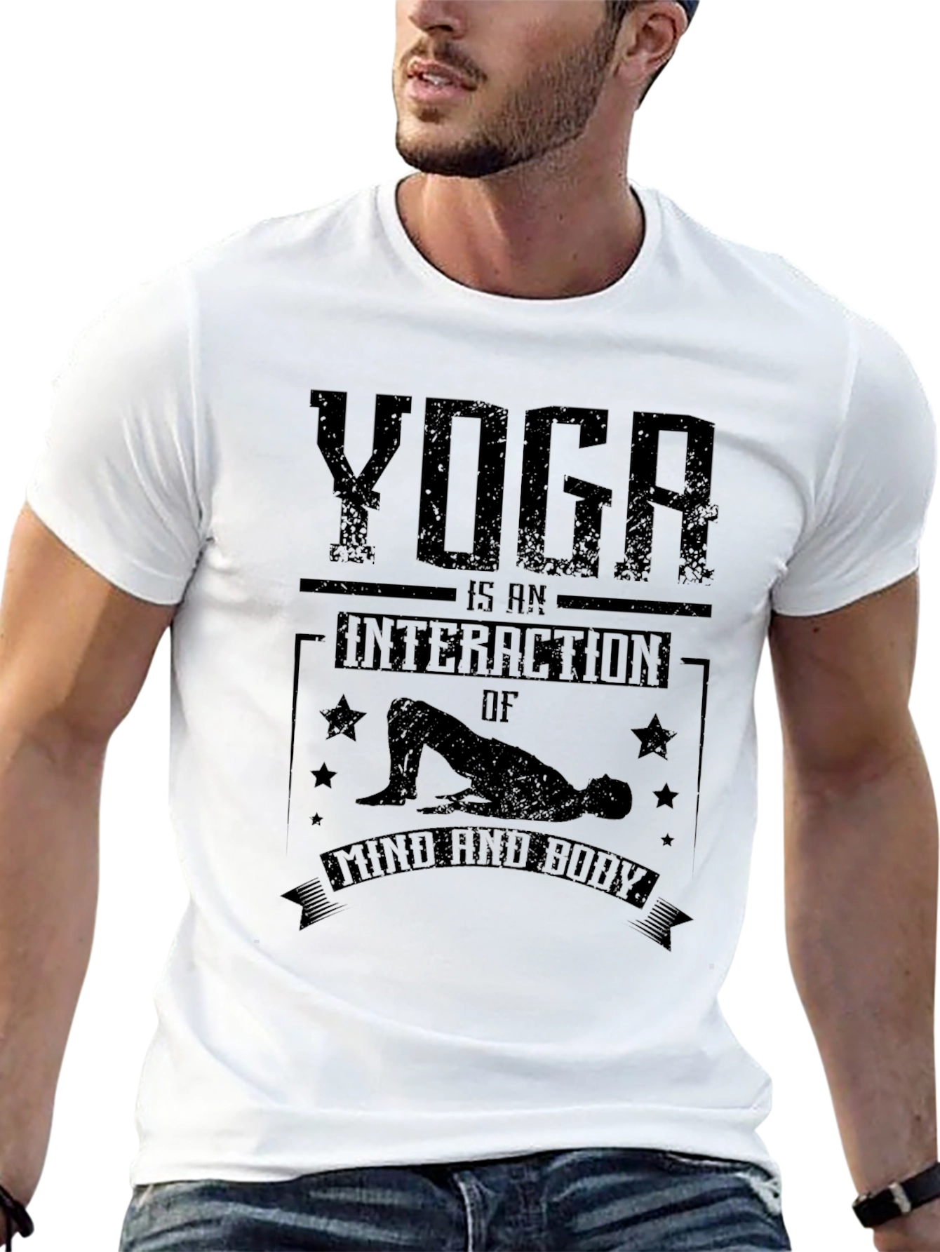 Yoga Interaction Mind & Body Black T-Shirt