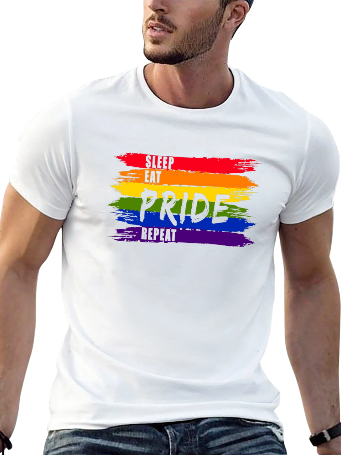 Pride Rainbow Tee - Sleep Eat Pride Repeat