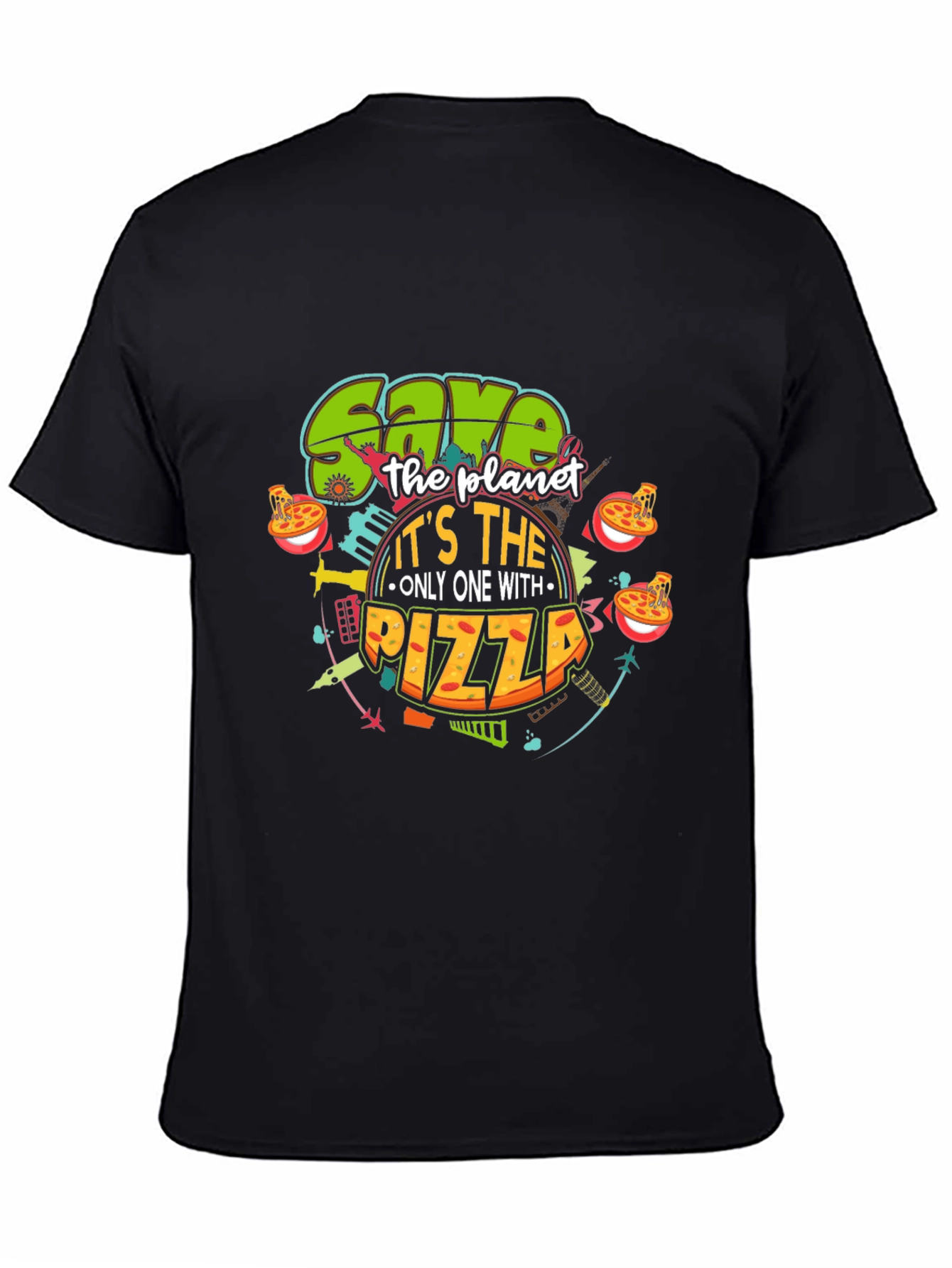 Save The Planet Pizza Graphic Tee
