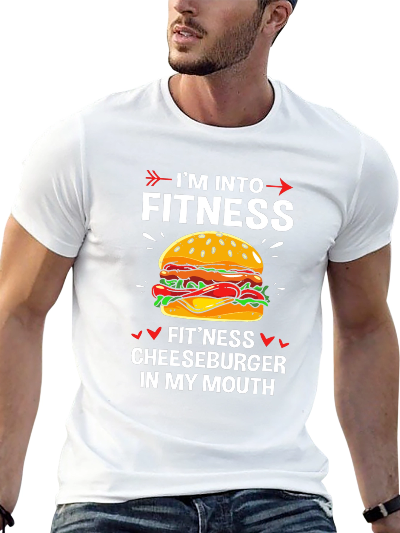 Fitness Cheeseburger Graphic Tee
