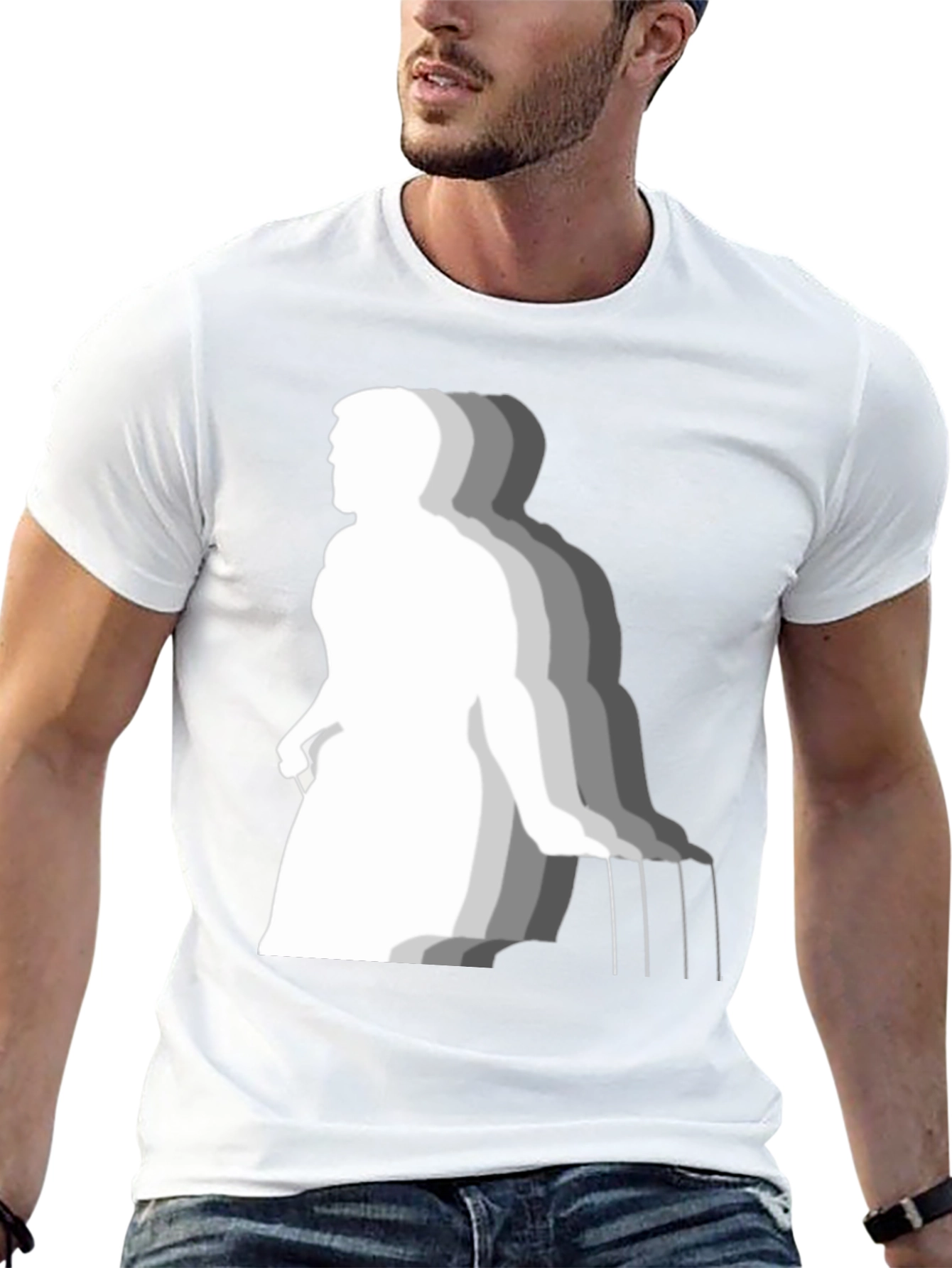 Unique Graphic Print Black T-Shirt for Men