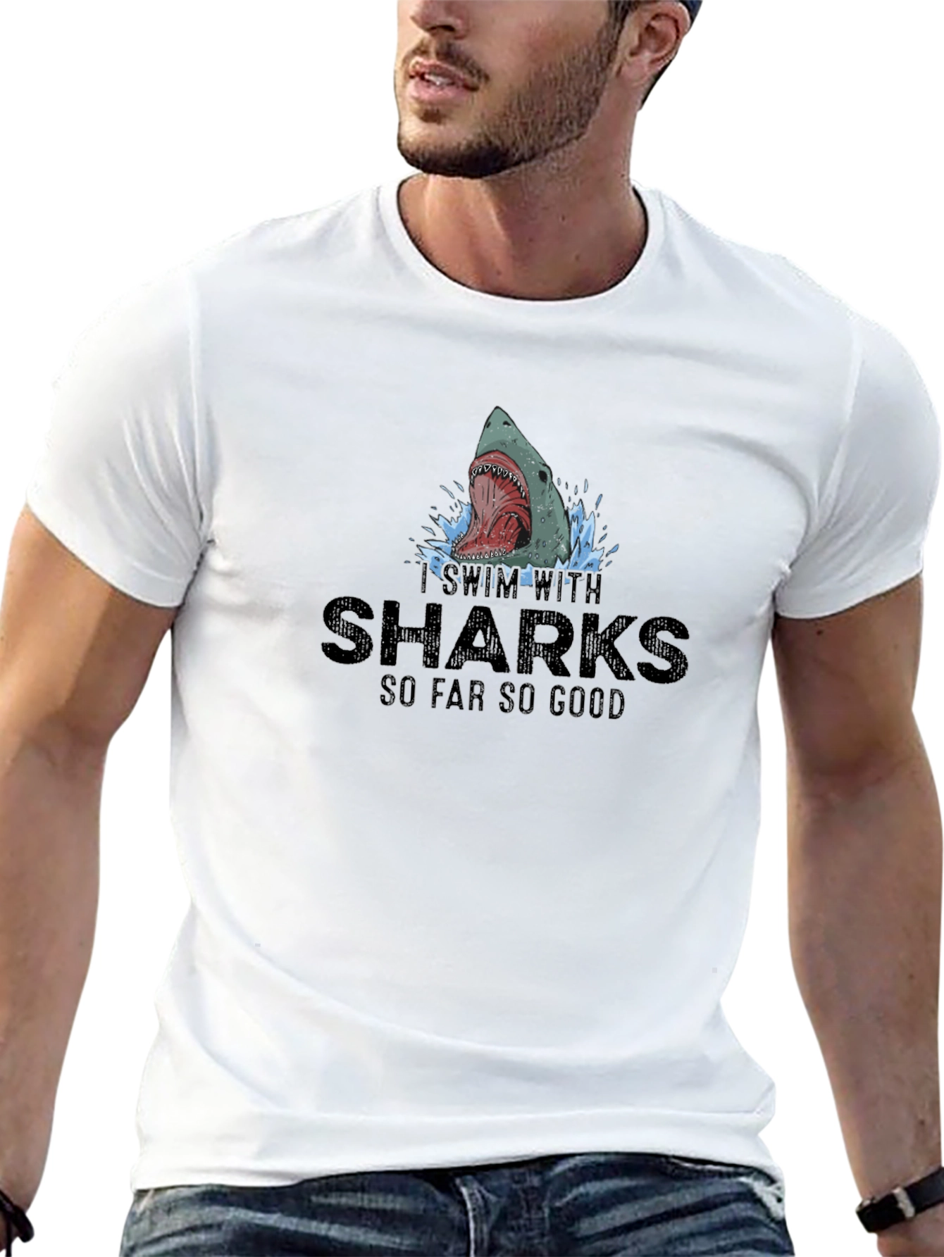 I Swim With Sharks Graphic Tee