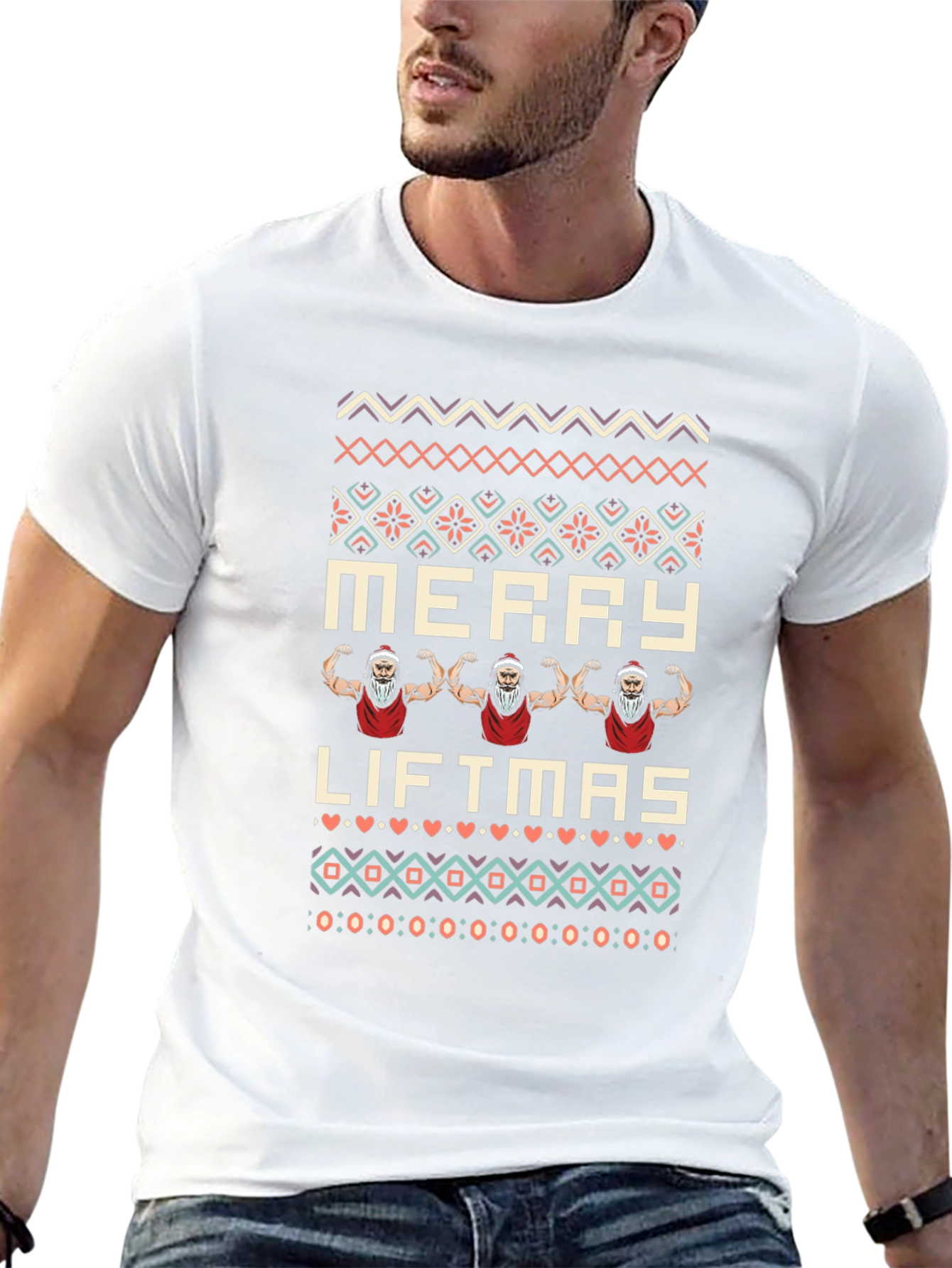 Merry Liftmas Santa T-Shirt | Christmas Gym Tee