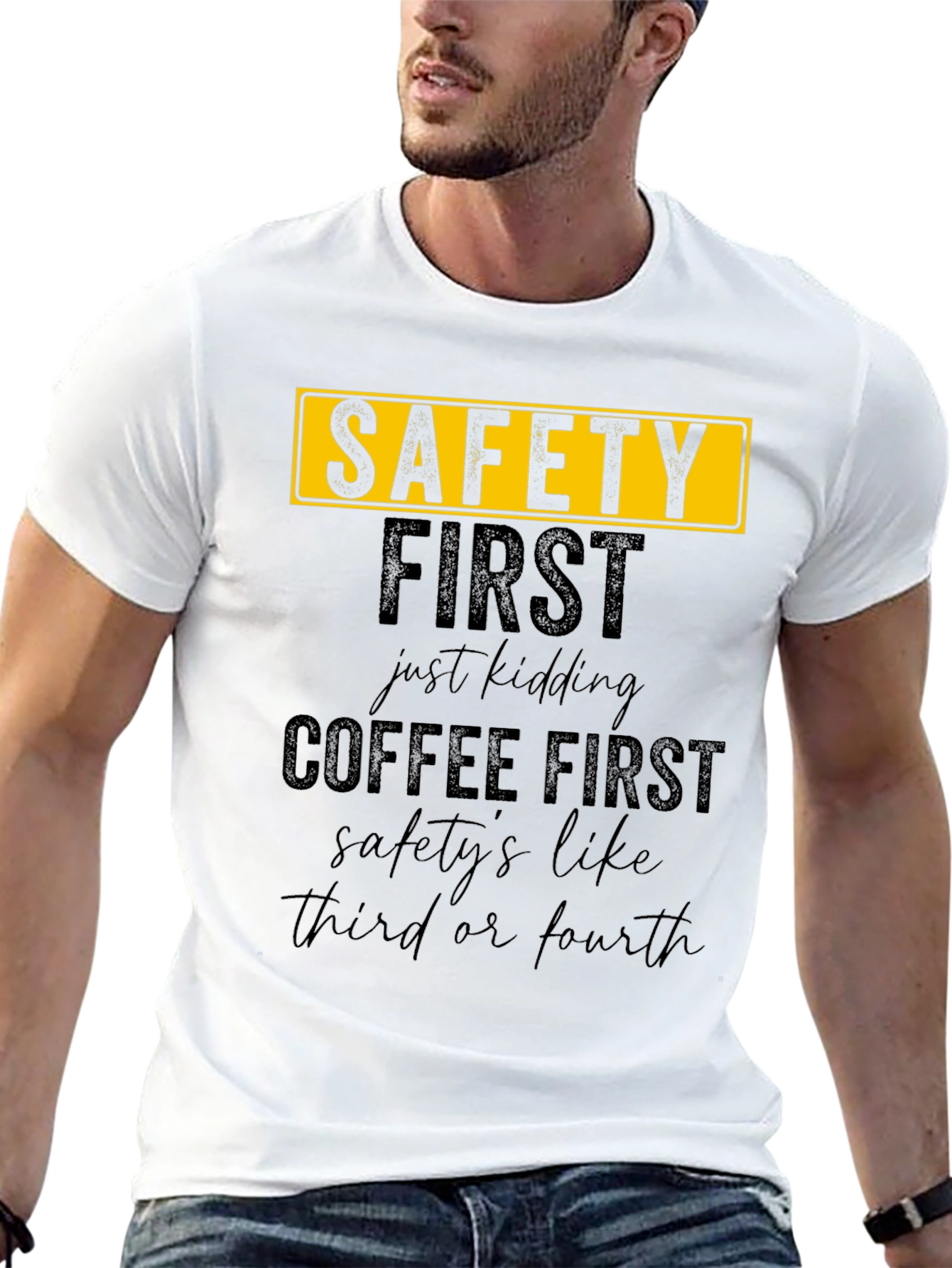 Safety First Coffee First Graphic Tee