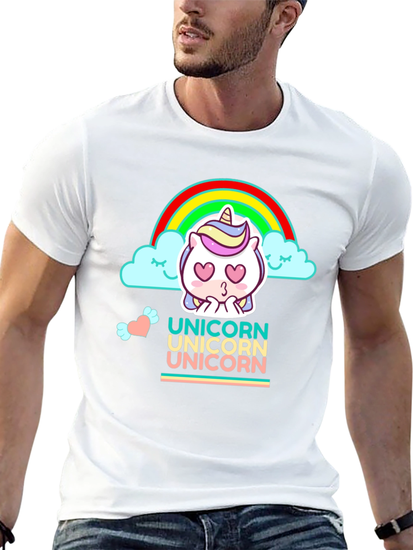 Cute Cartoon Unicorn Graphic Tee