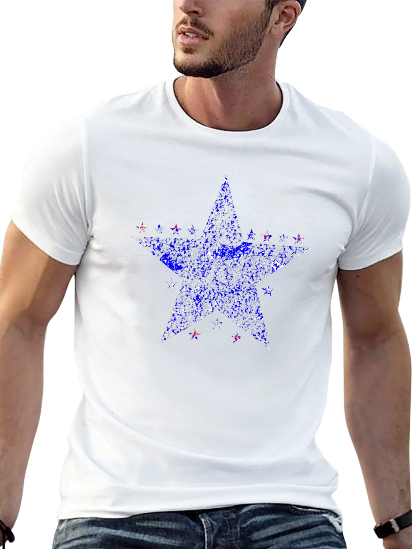 Starry Star T-Shirt - Patriotic Sparkle Tee