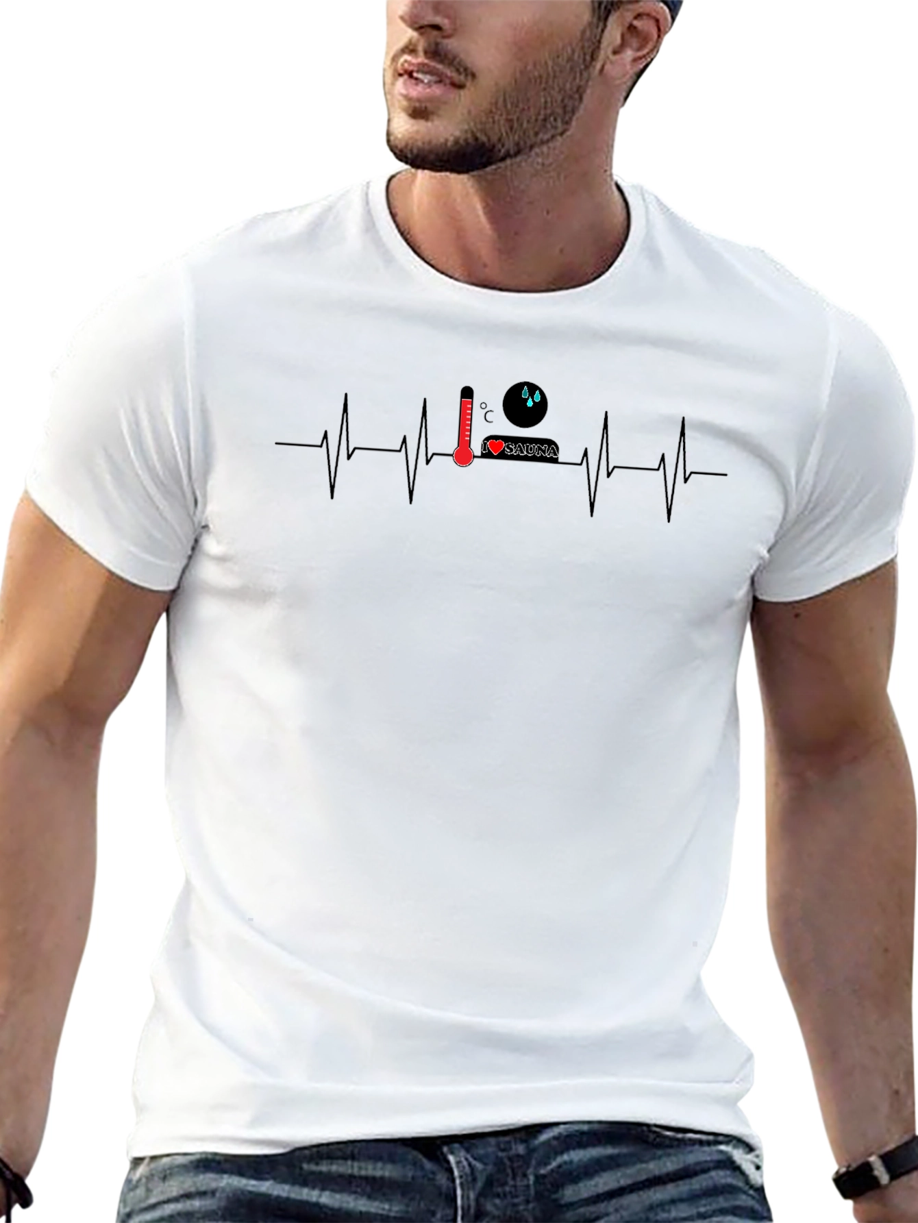 I Love Sauna Black T-Shirt