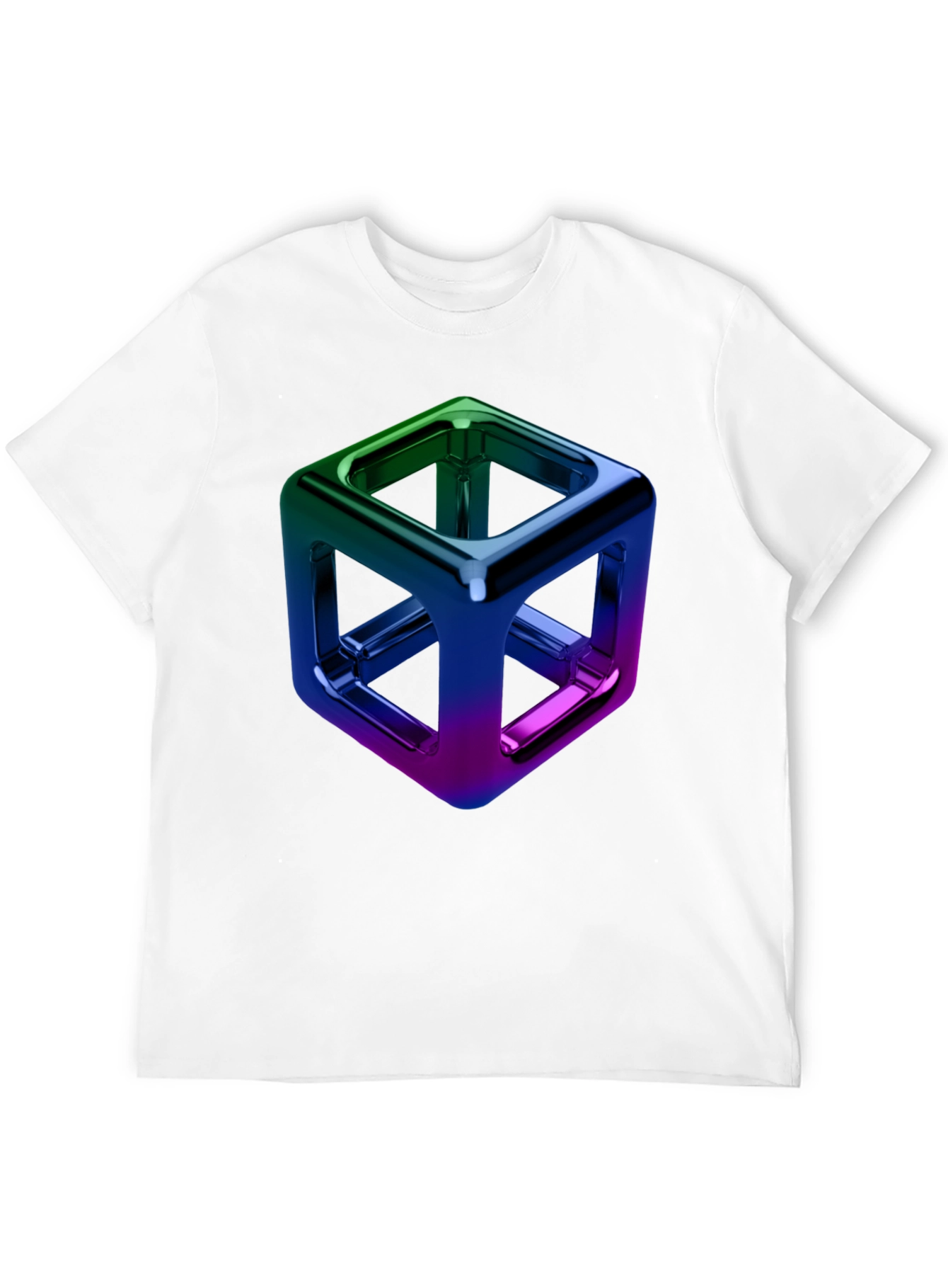 Prism Cube Graphic Tee - Sleek Modern Design
