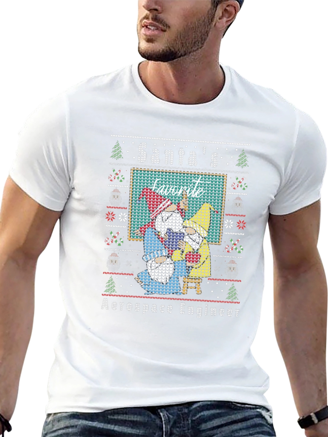 Santas Favorite Aerospace Engineer Ugly Christmas T-Shirt