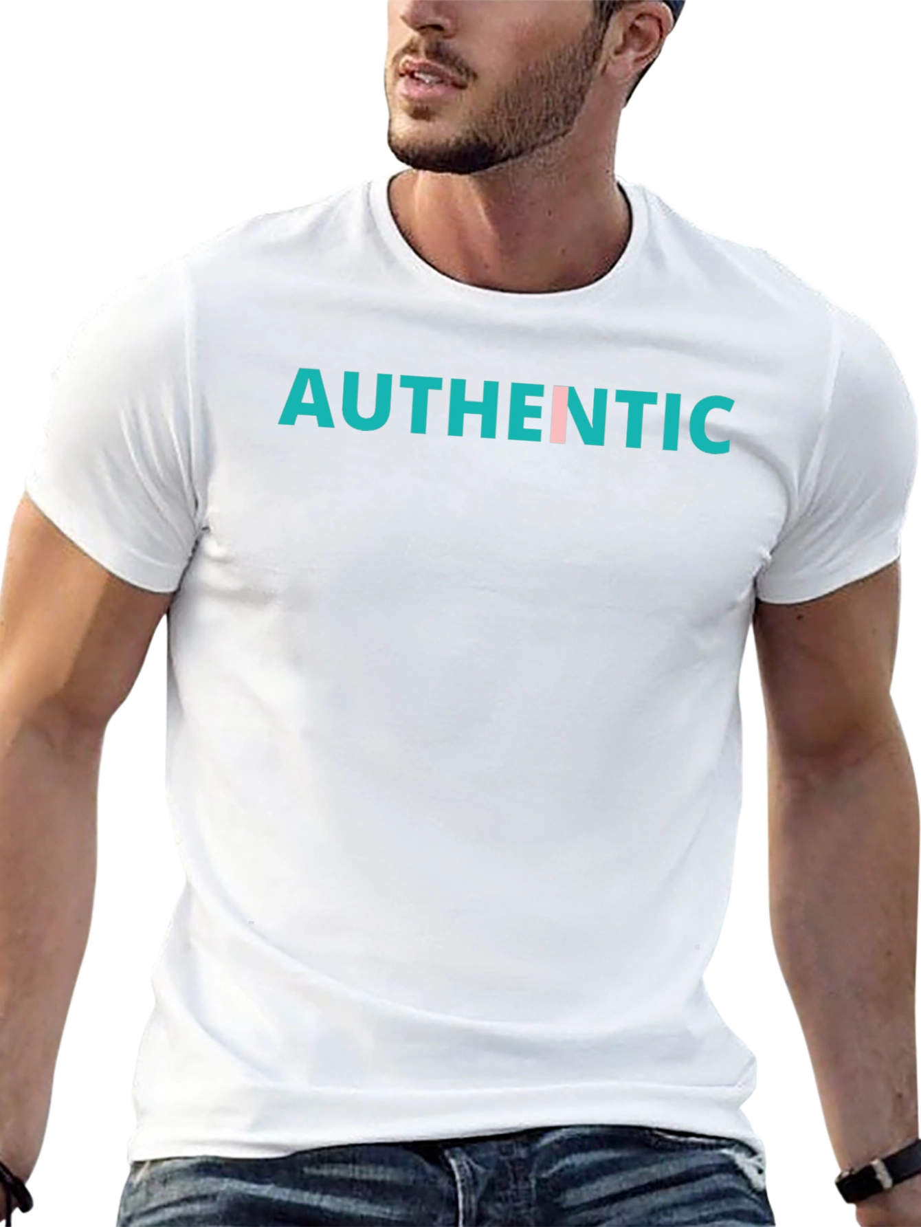 Authentic Graphic Tee - Black Cotton T-Shirt