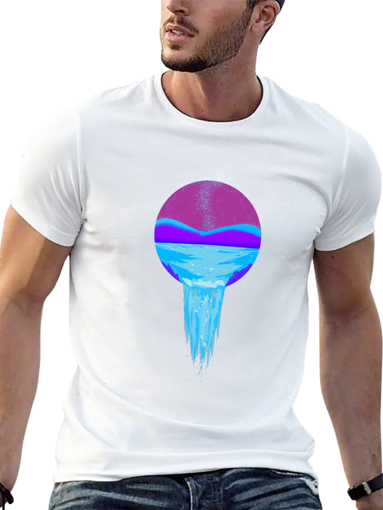 Mystic Waterfall Black T-Shirt