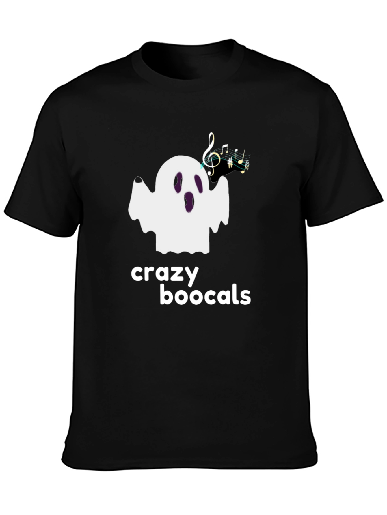 Crazy Boocals Graphic Tee - Halloween Ghost Shirt