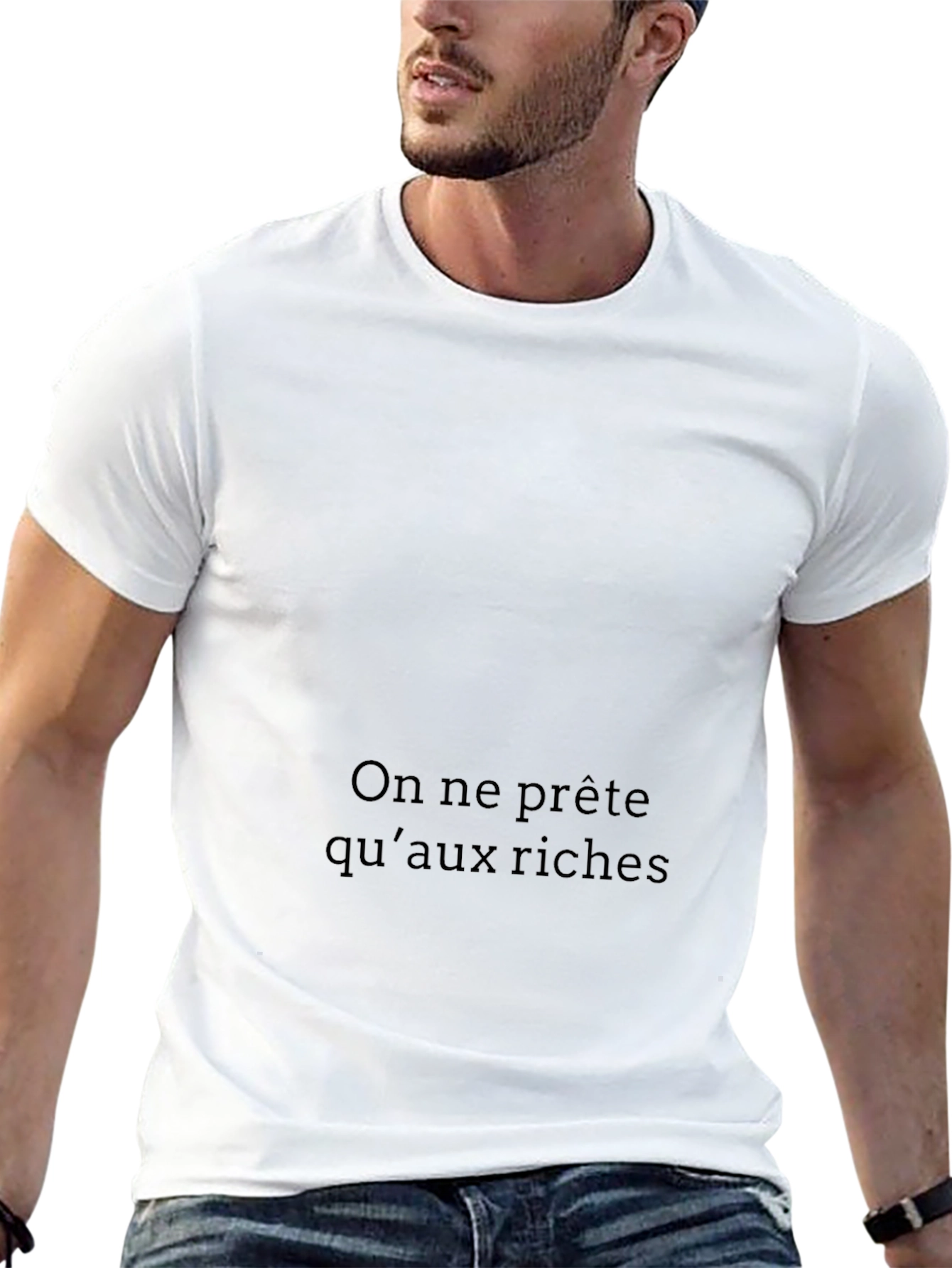 On ne prête quaux riches Black T-Shirt