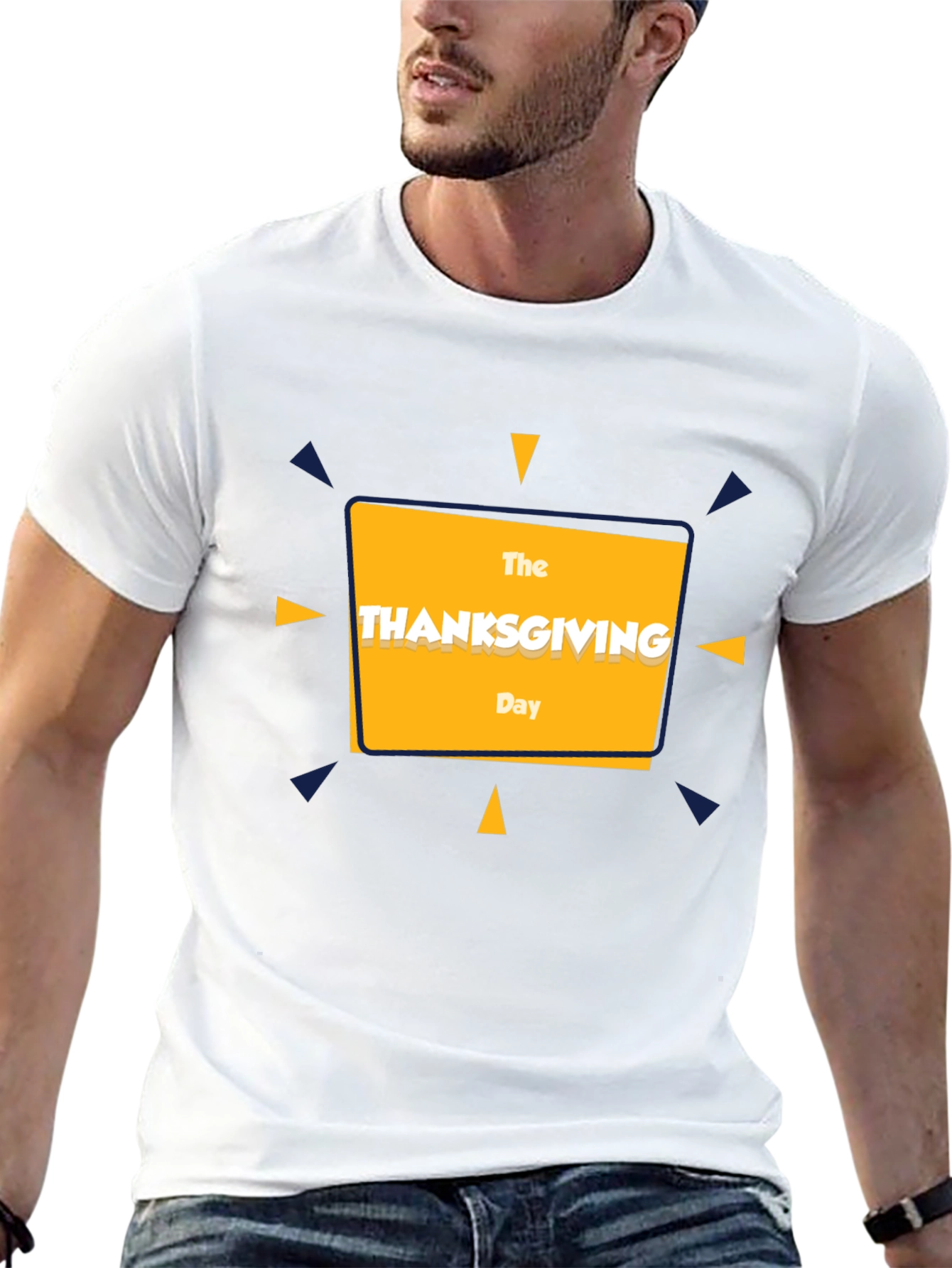 Thanksgiving Day Graphic Tee - Black Cotton T-Shirt