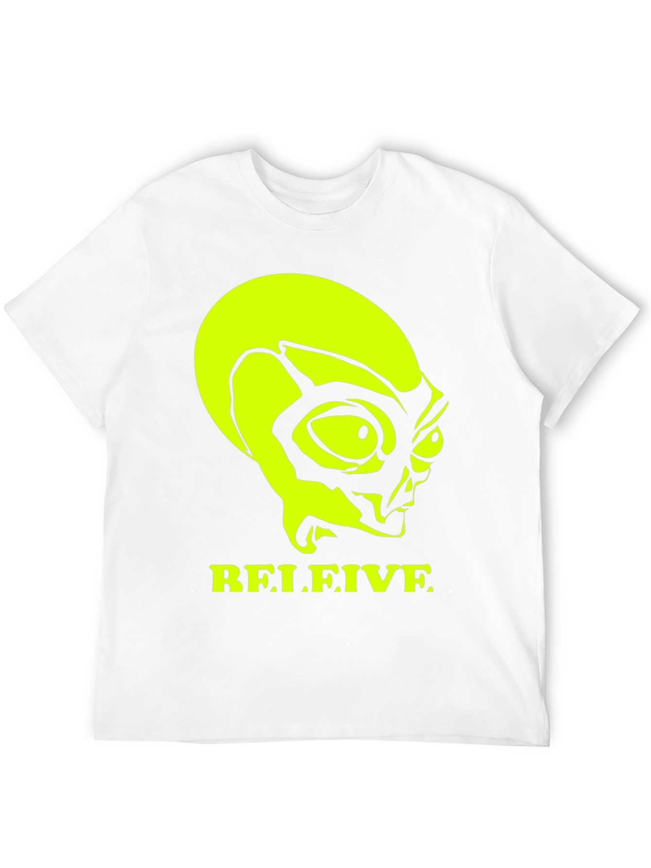 Believe Alien Graphic Tee - Black Cotton T-Shirt