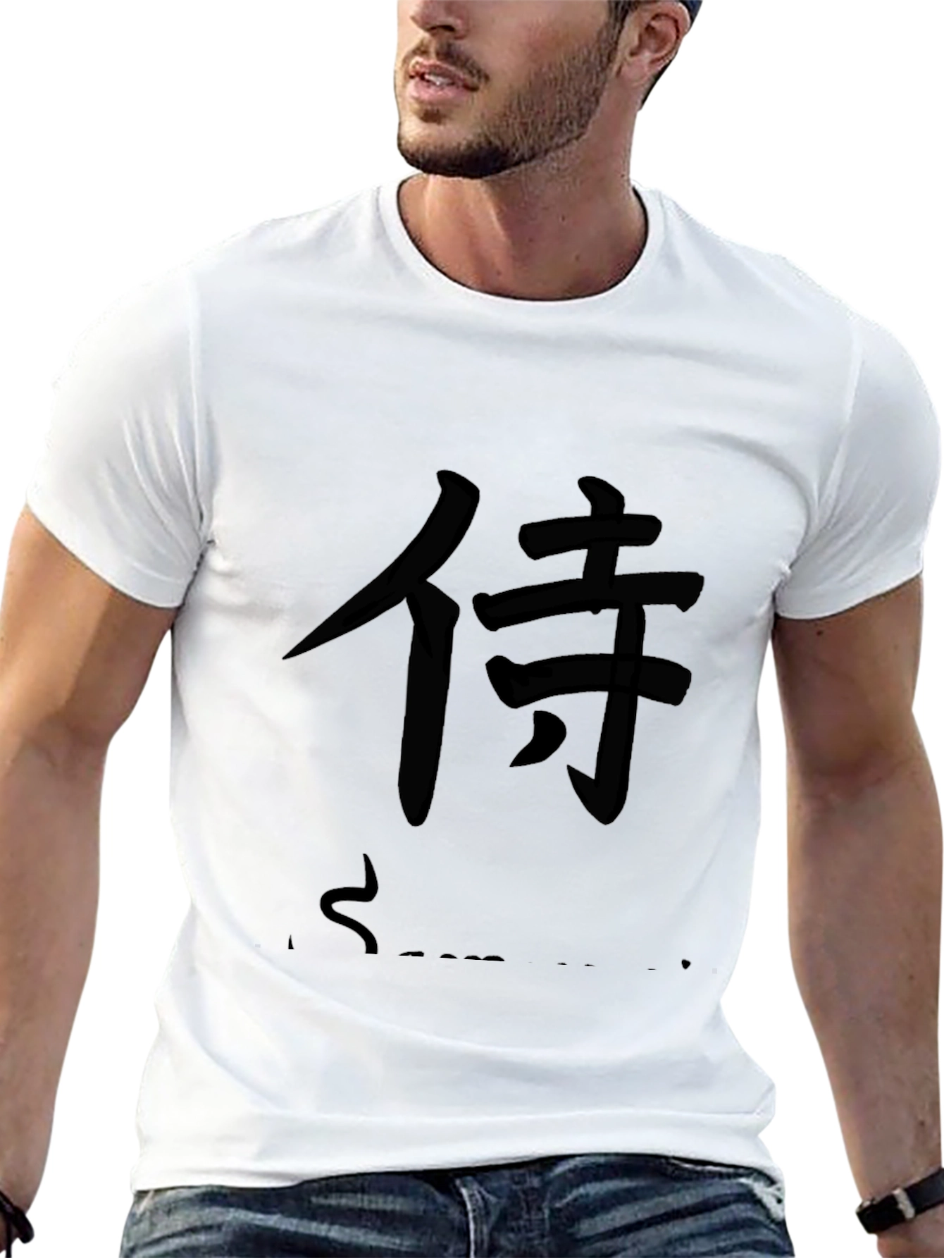 Samurai Kanji Graphic Black T-Shirt