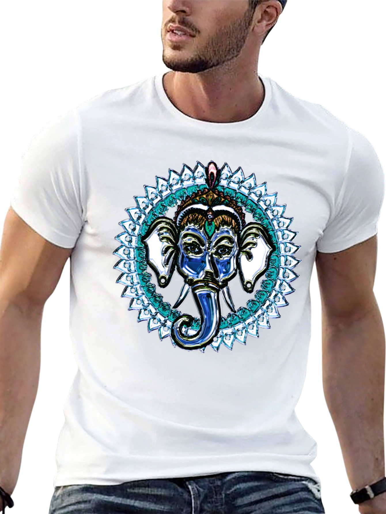 Ganesh Mandala T-Shirt - Spiritual Design