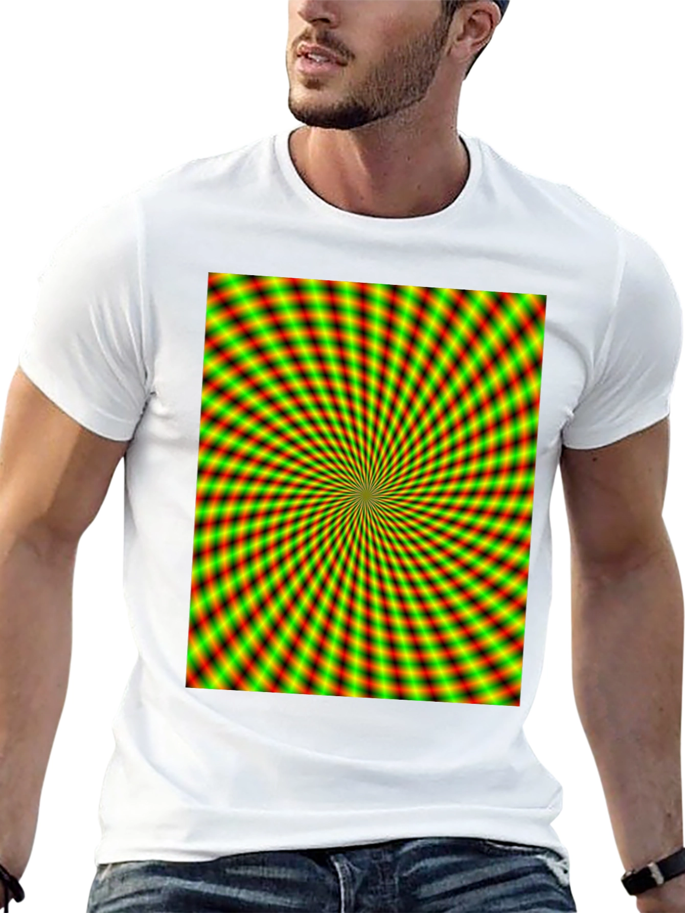 Psychedelic Illusion T-Shirt - Black Crew Neck