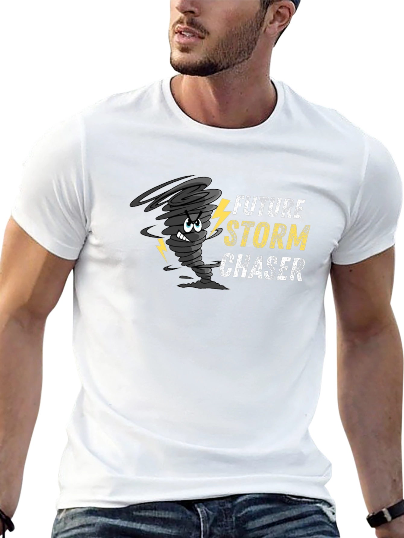 Future Storm Chaser Graphic Tee - Black Cotton