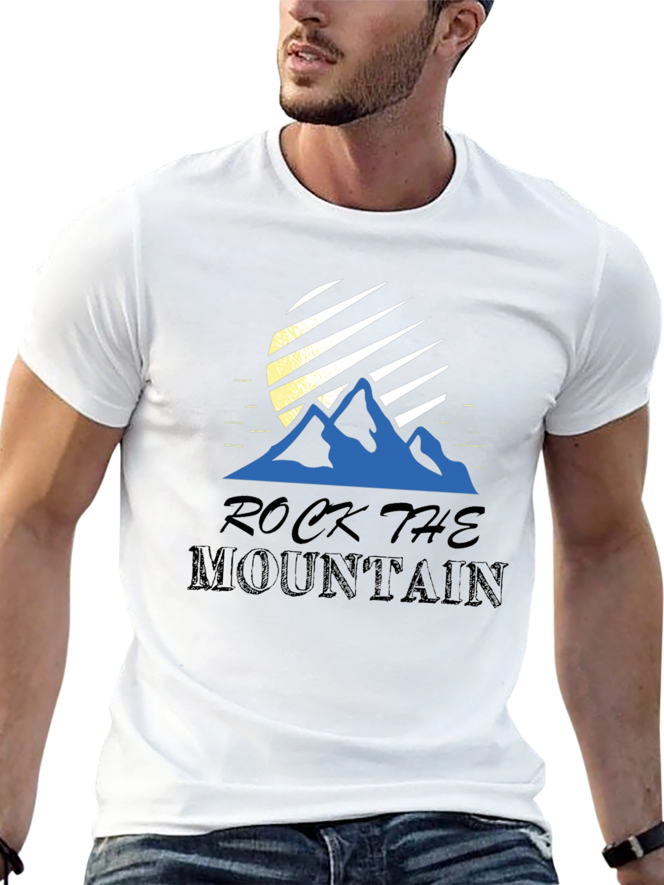 Rock The Mountain Graphic T-Shirt - Black