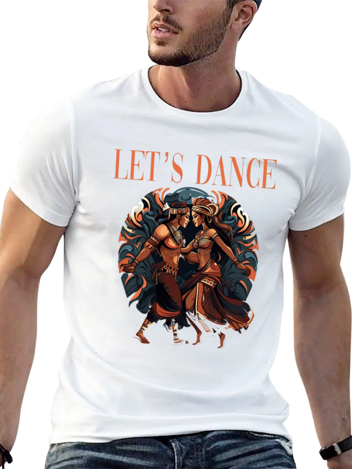 Lets Dance Graphic Tee - Tribal Couple Design