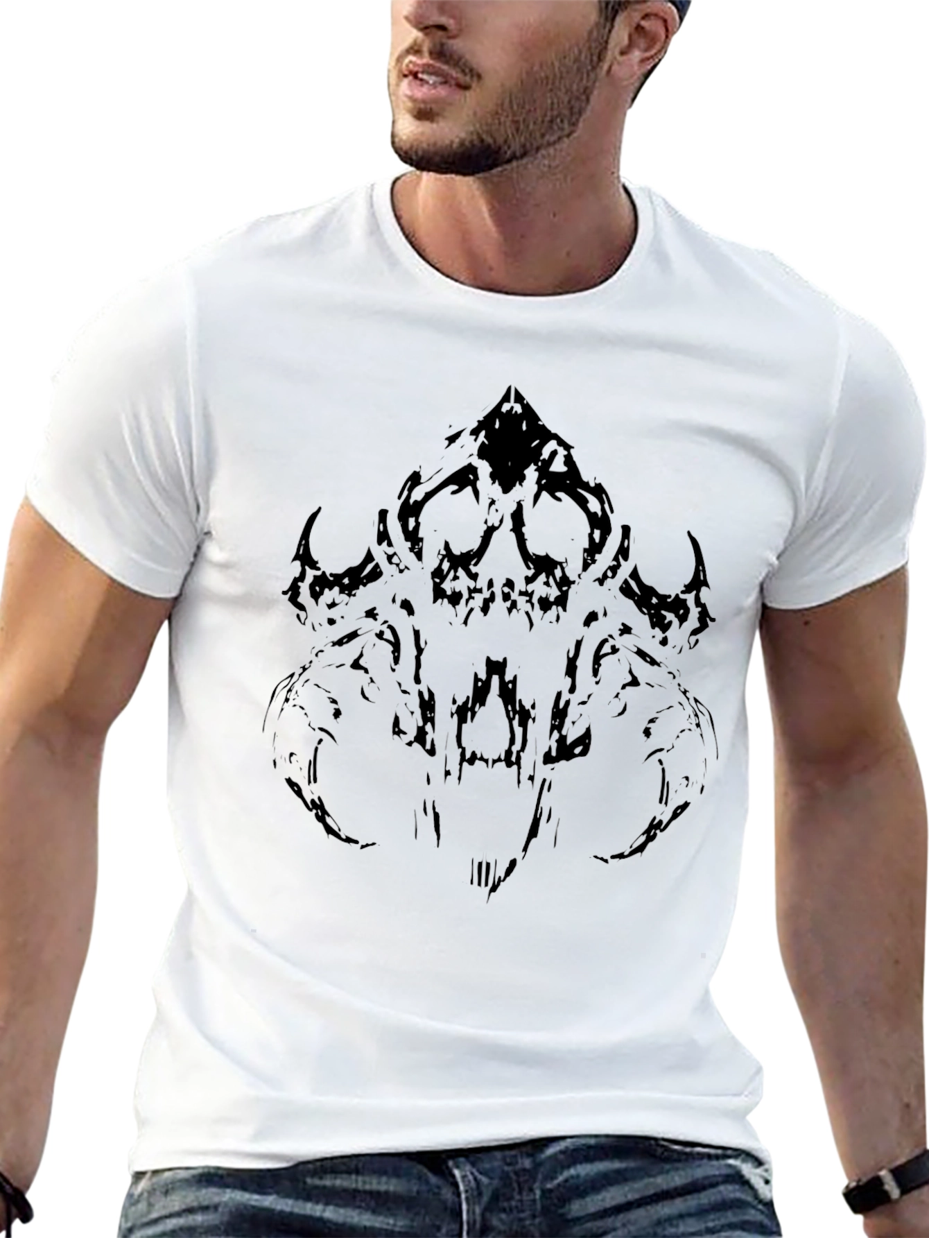 Skull Graphic Black T-Shirt for Men