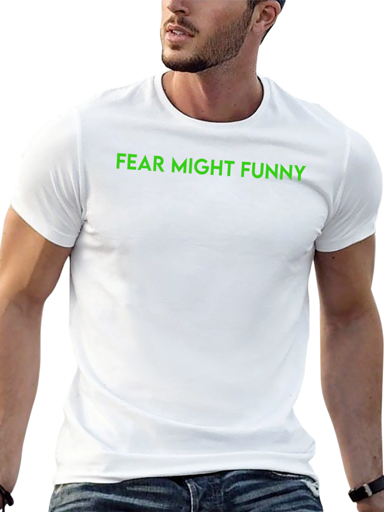 Fear Might Funny Graphic Tee - Black