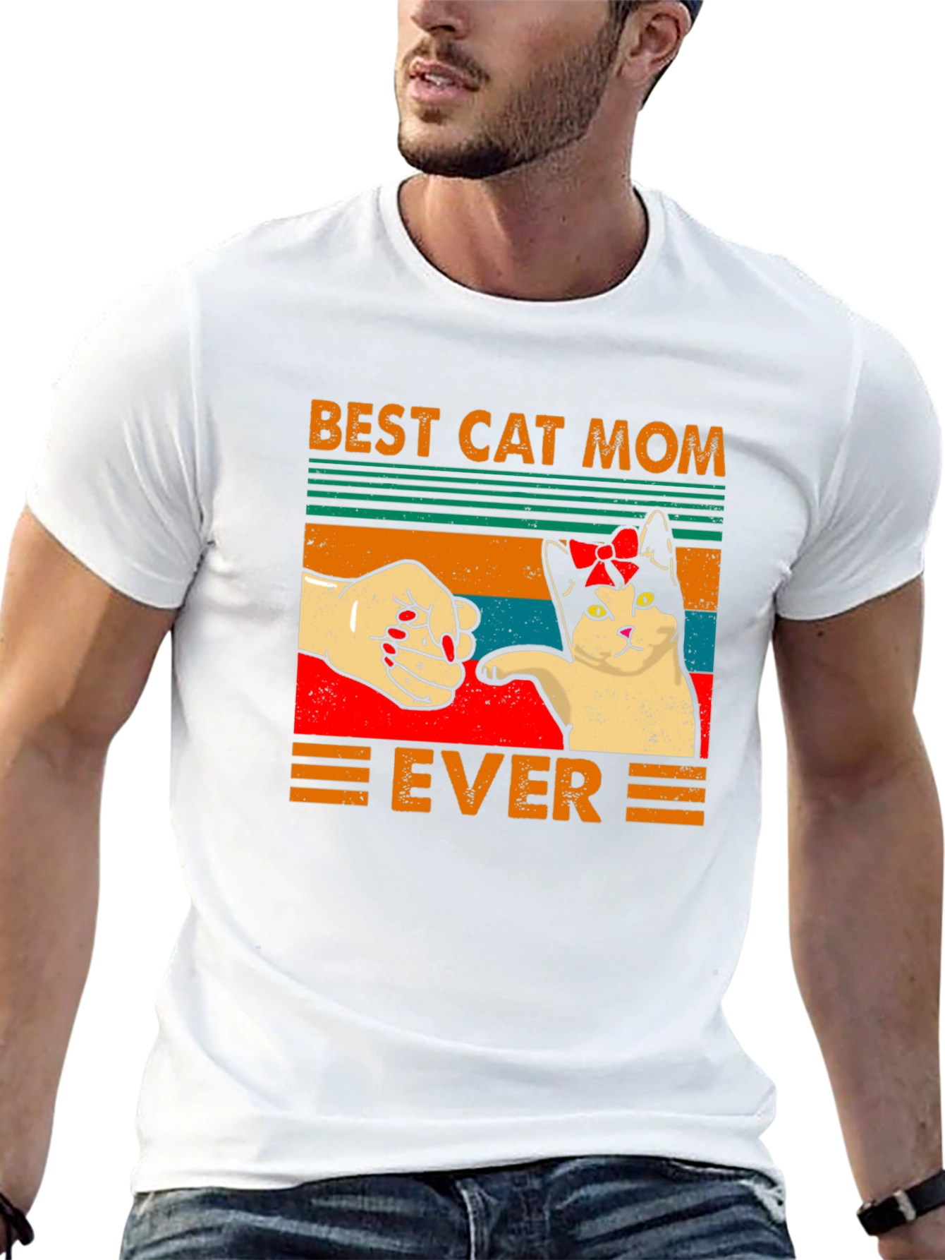 Best Cat Mom Ever Graphic T-Shirt